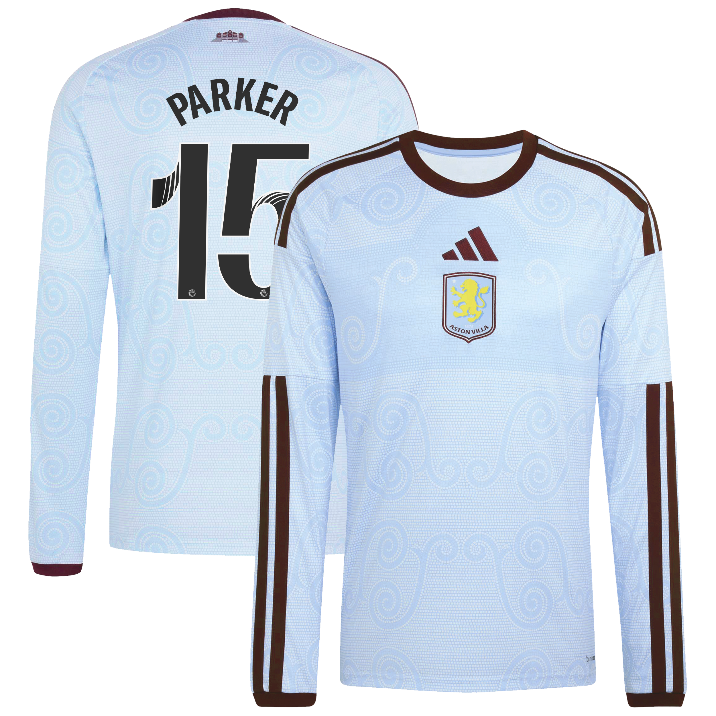 Aston Villa WSL adidas Third Shirt 2026-27 - Long Sleeve with Parker 15 printing, , rebel_hi-res