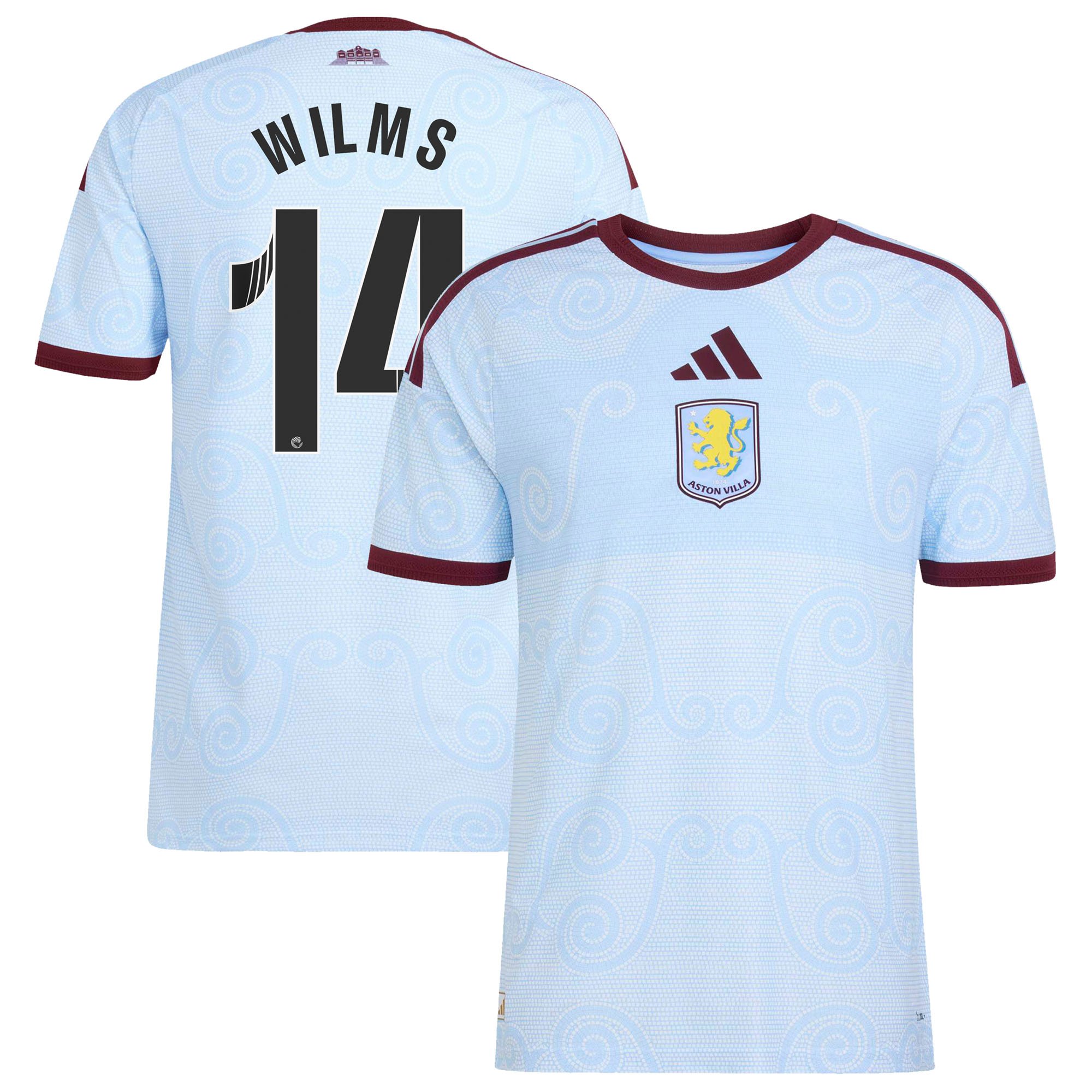 Aston Villa WSL adidas Third Authentic Shirt 2026-27 with Wilms 14 printing, , rebel_hi-res