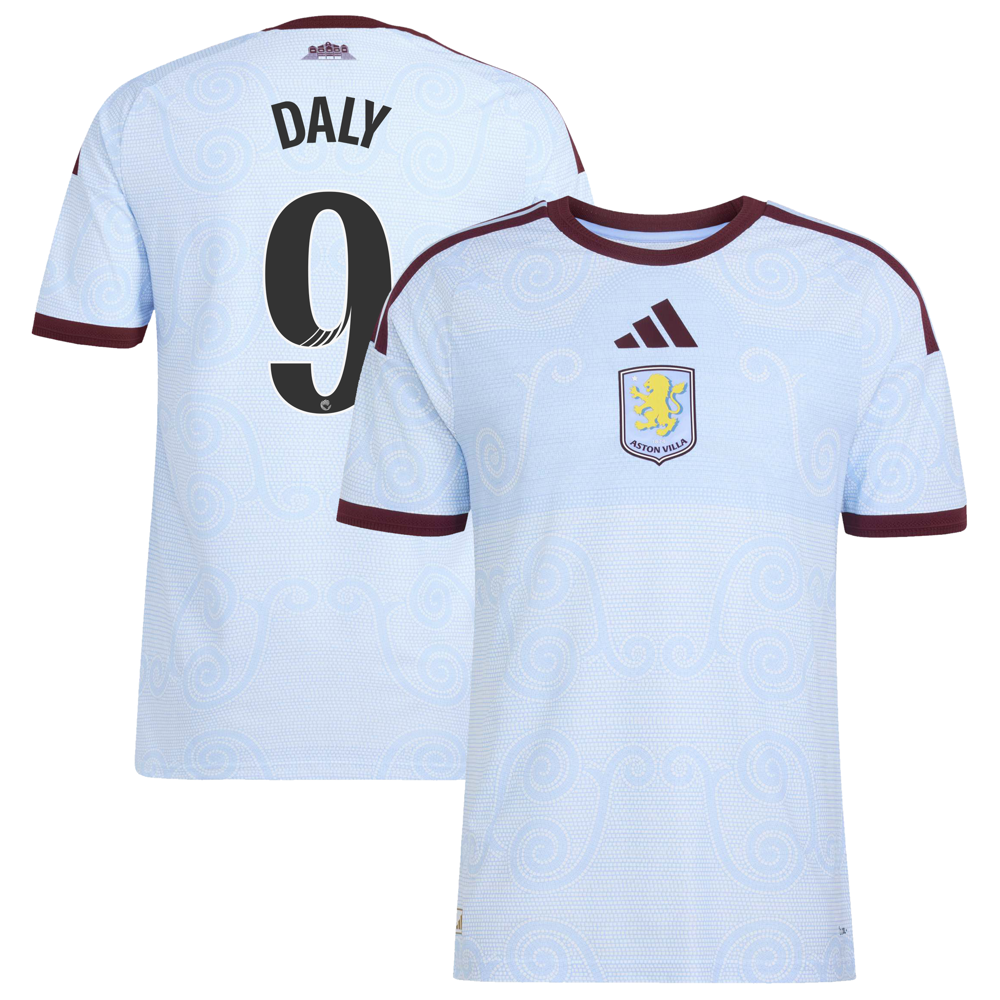 Aston Villa WSL adidas Third Authentic Shirt 2026-27 with Daly 9 printing, , rebel_hi-res