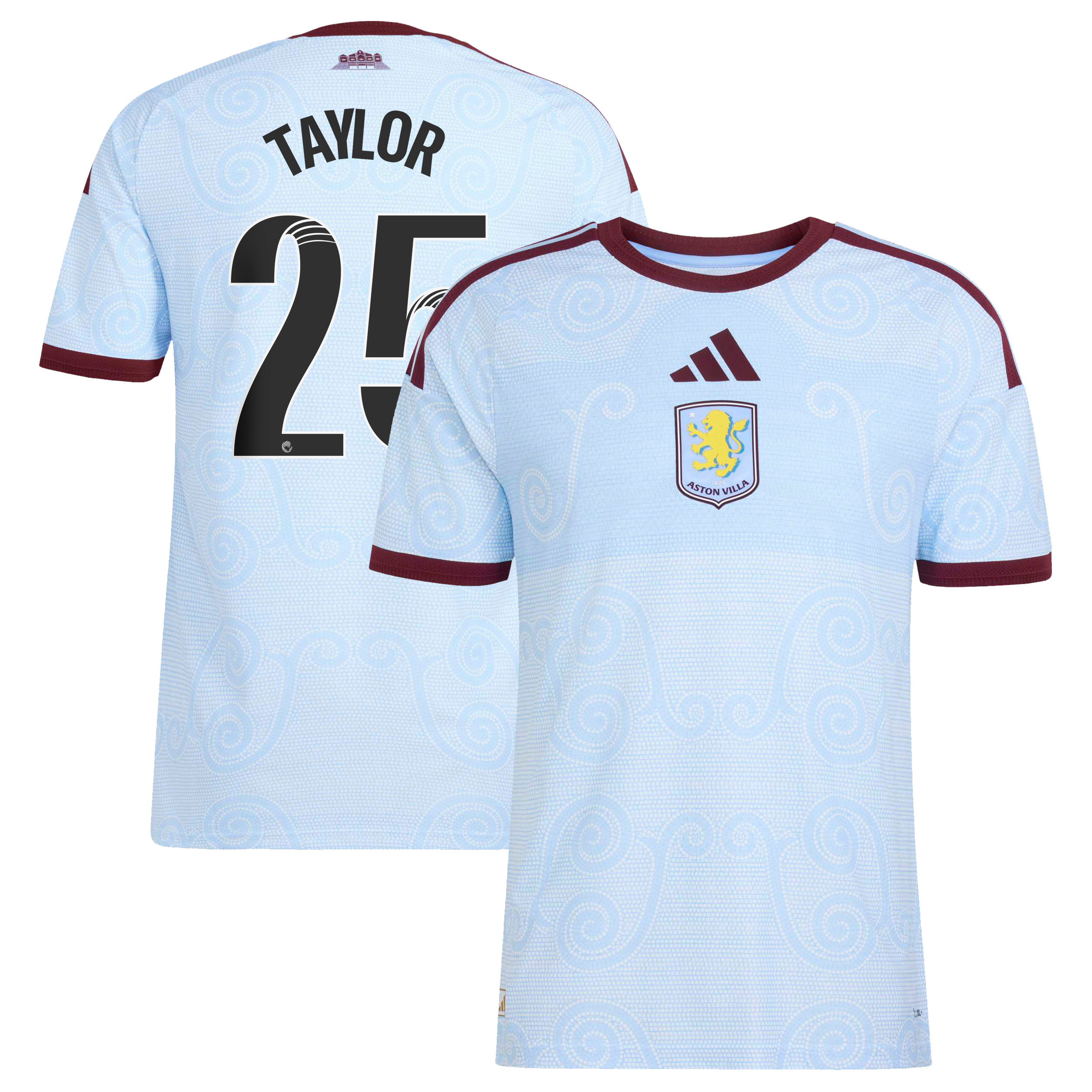 Aston Villa WSL adidas Third Authentic Shirt 2026-27 with Taylor 25 printing, , rebel_hi-res