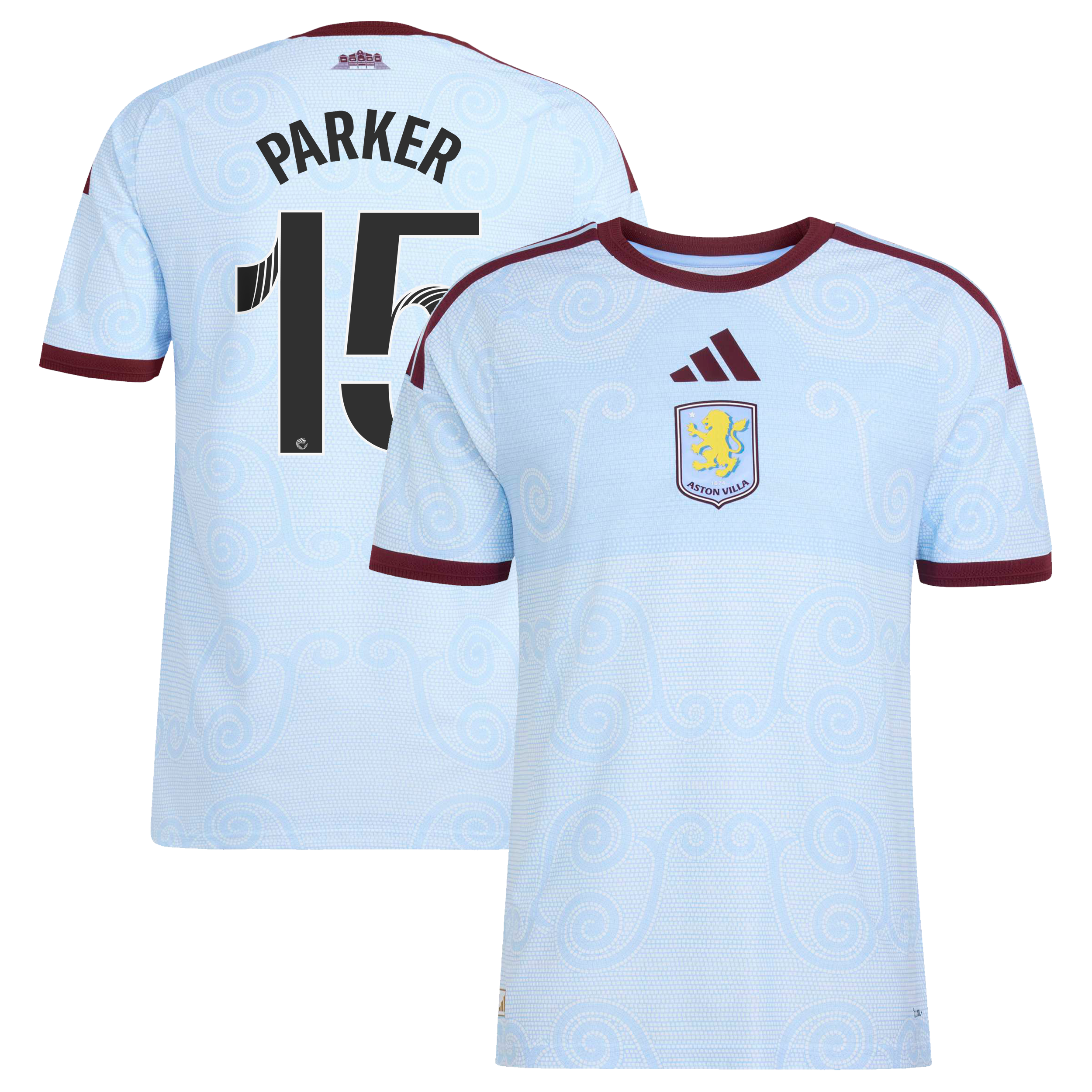 Aston Villa WSL adidas Third Authentic Shirt 2026-27 with Parker 15 printing, , rebel_hi-res