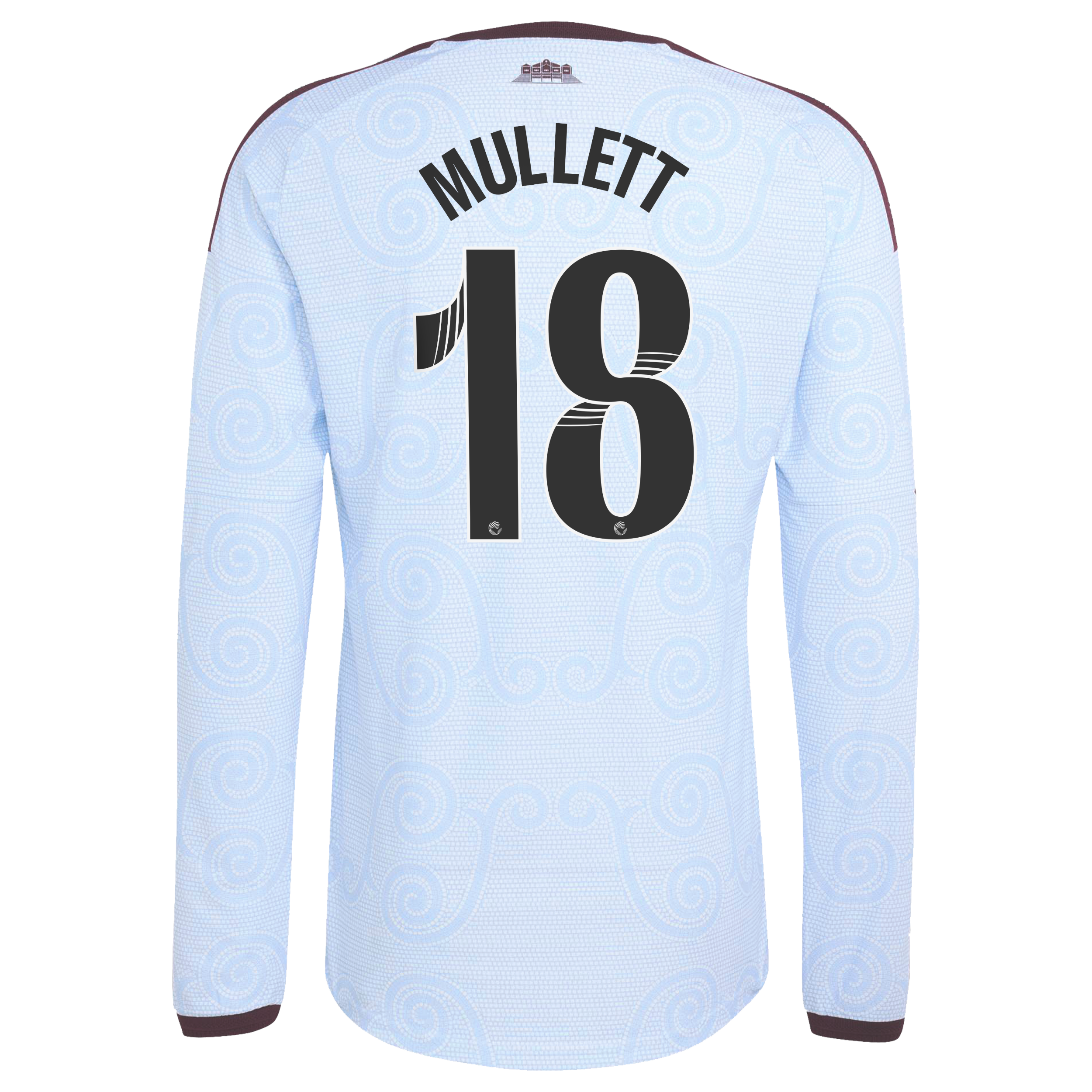 Aston Villa WSL adidas Third Authentic Shirt 2026-27 - Long Sleeve with Mullett 18 printing, , rebel_hi-res