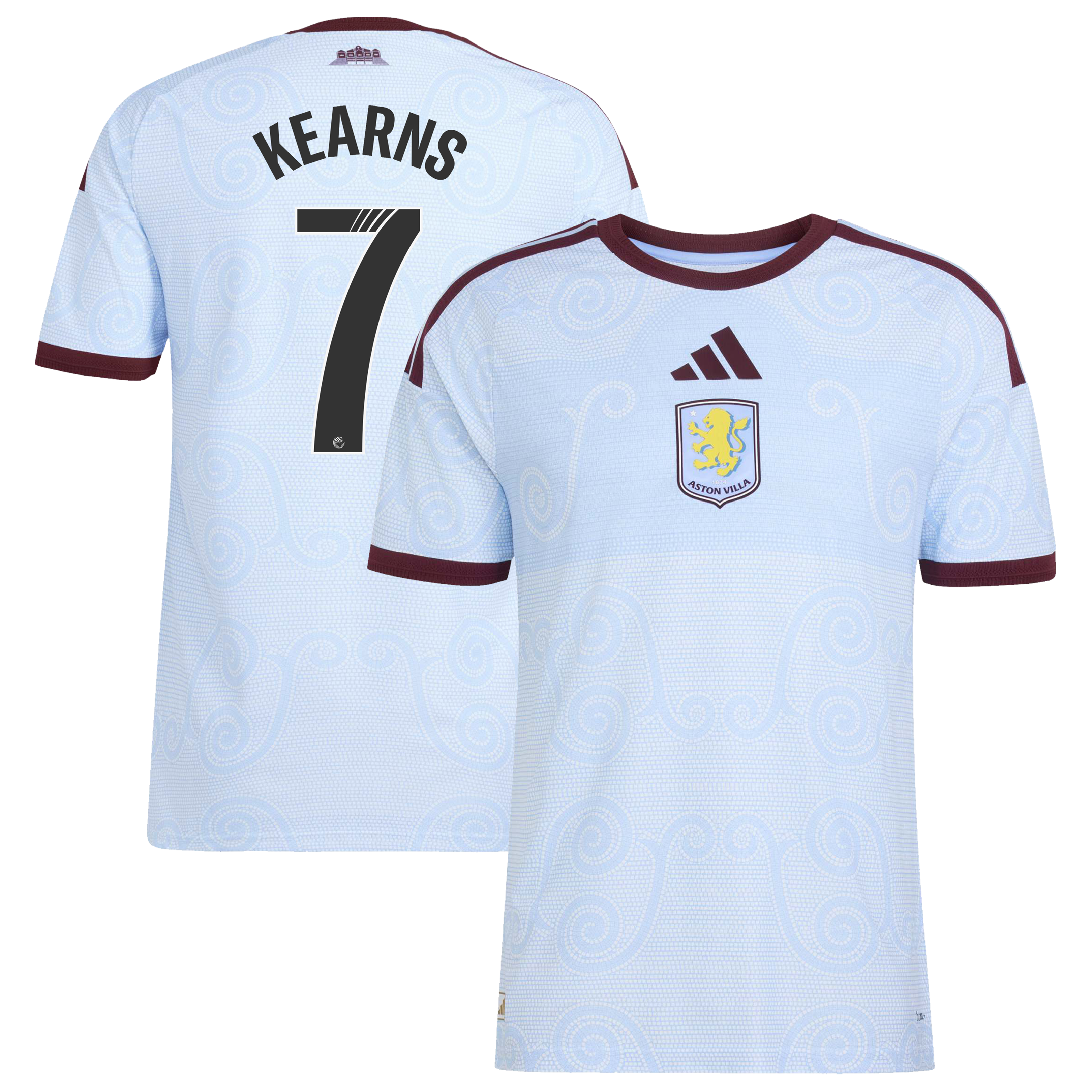 Aston Villa WSL adidas Third Authentic Shirt 2026-27 with Kearns 7 printing, , rebel_hi-res