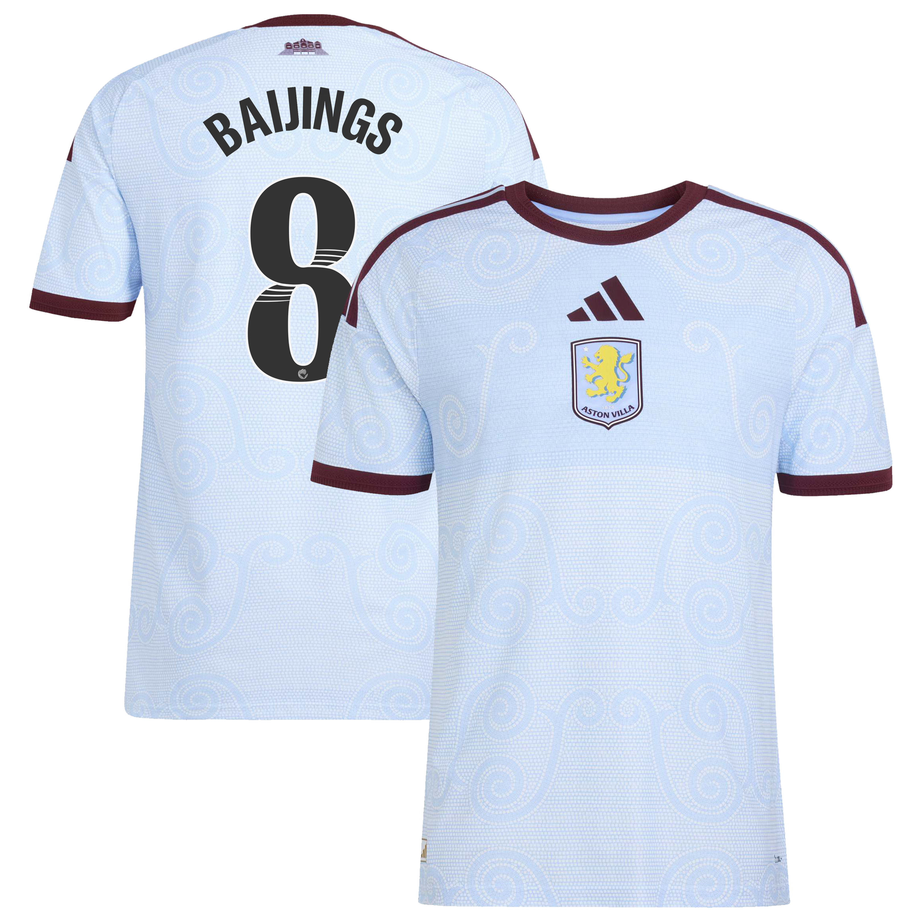 Aston Villa WSL adidas Third Authentic Shirt 2026-27 with Baijings 8 printing, , rebel_hi-res