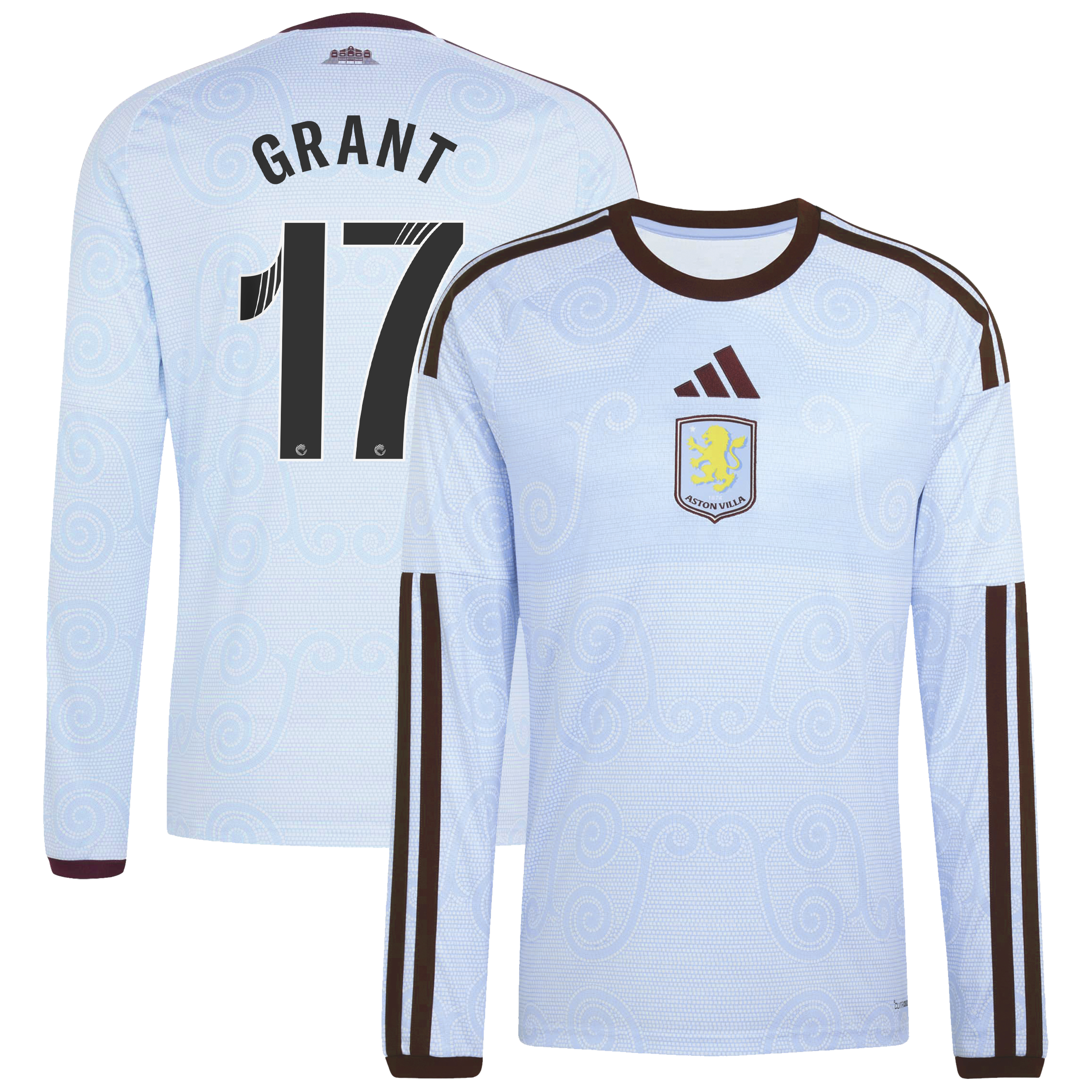 Aston Villa WSL adidas Third Shirt 2026-27 - Long Sleeve with Grant 17 printing, , rebel_hi-res