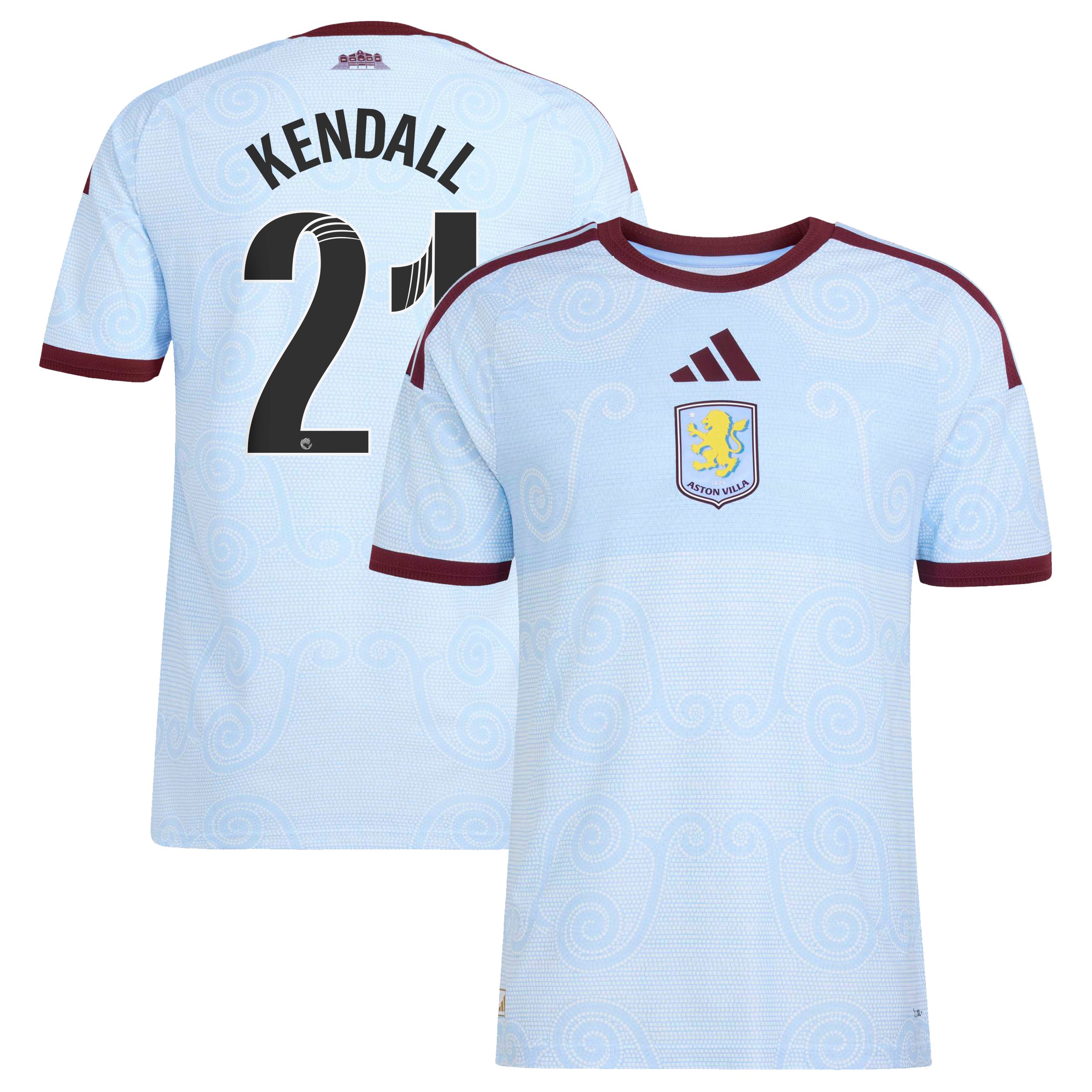 Aston Villa WSL adidas Third Authentic Shirt 2026-27 with Kendall 21 printing, , rebel_hi-res