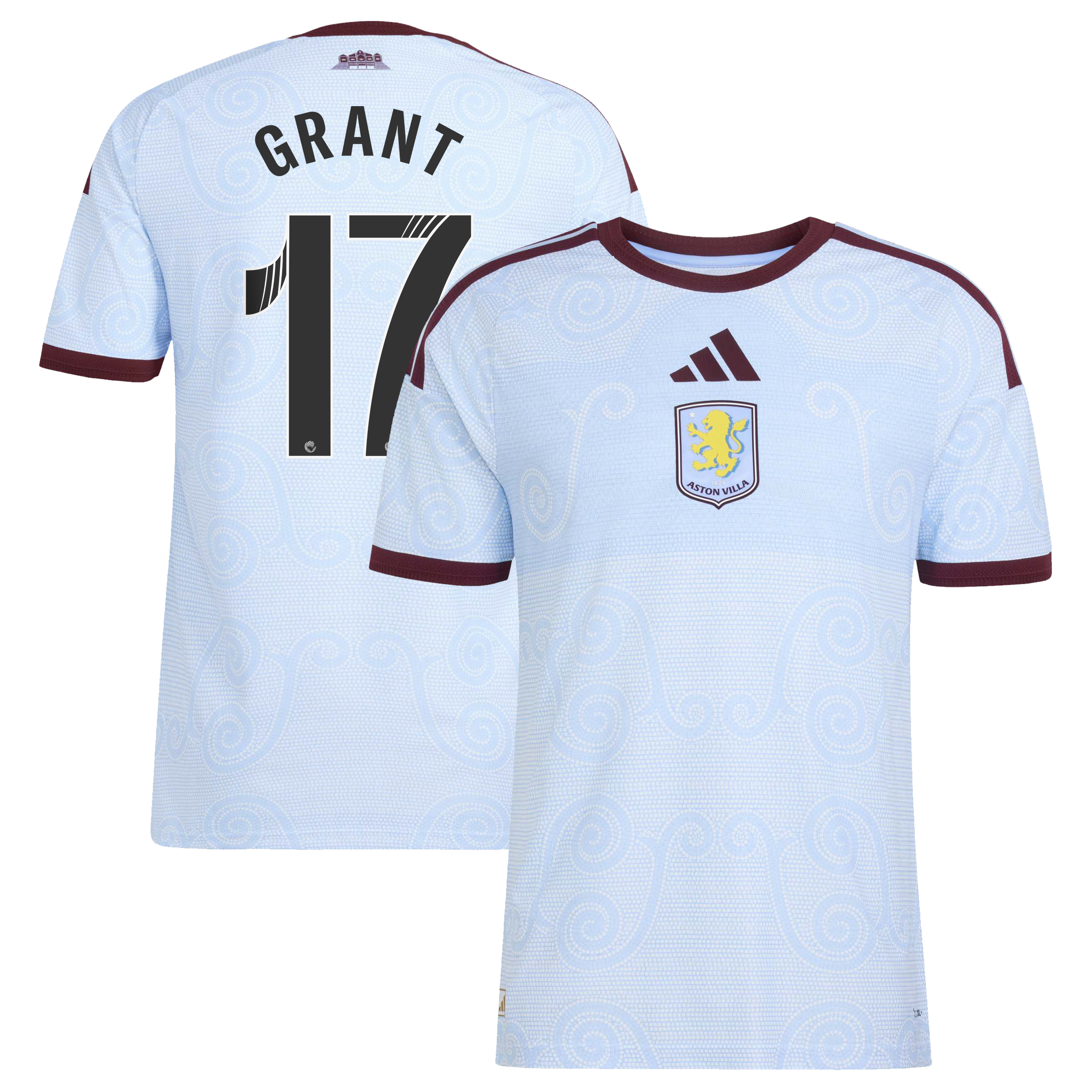 Aston Villa WSL adidas Third Authentic Shirt 2026-27 with Grant 17 printing, , rebel_hi-res