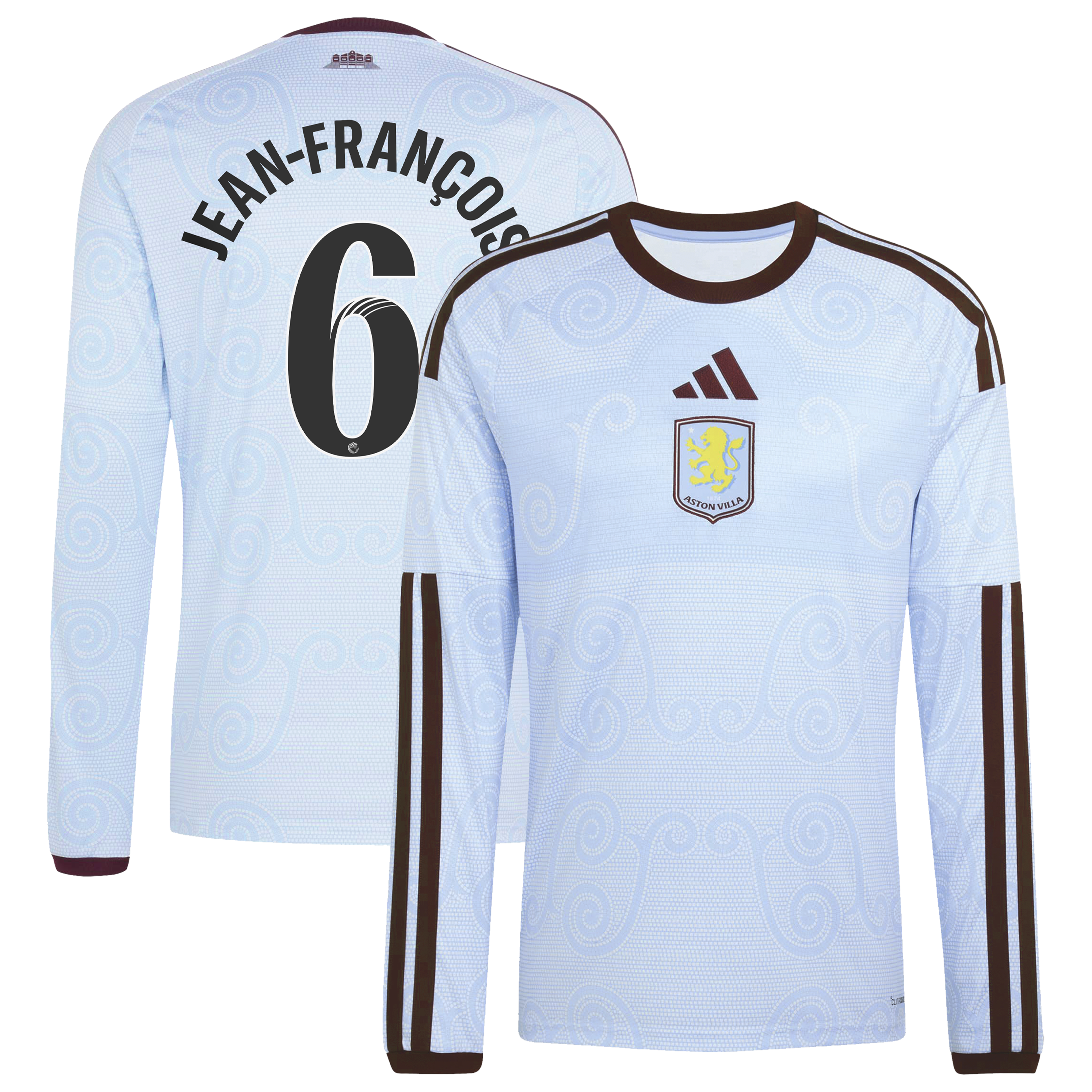 Aston Villa WSL adidas Third Shirt 2026-27 - Long Sleeve with Jean-Fran&ccedil;ois 6 printing, , rebel_hi-res