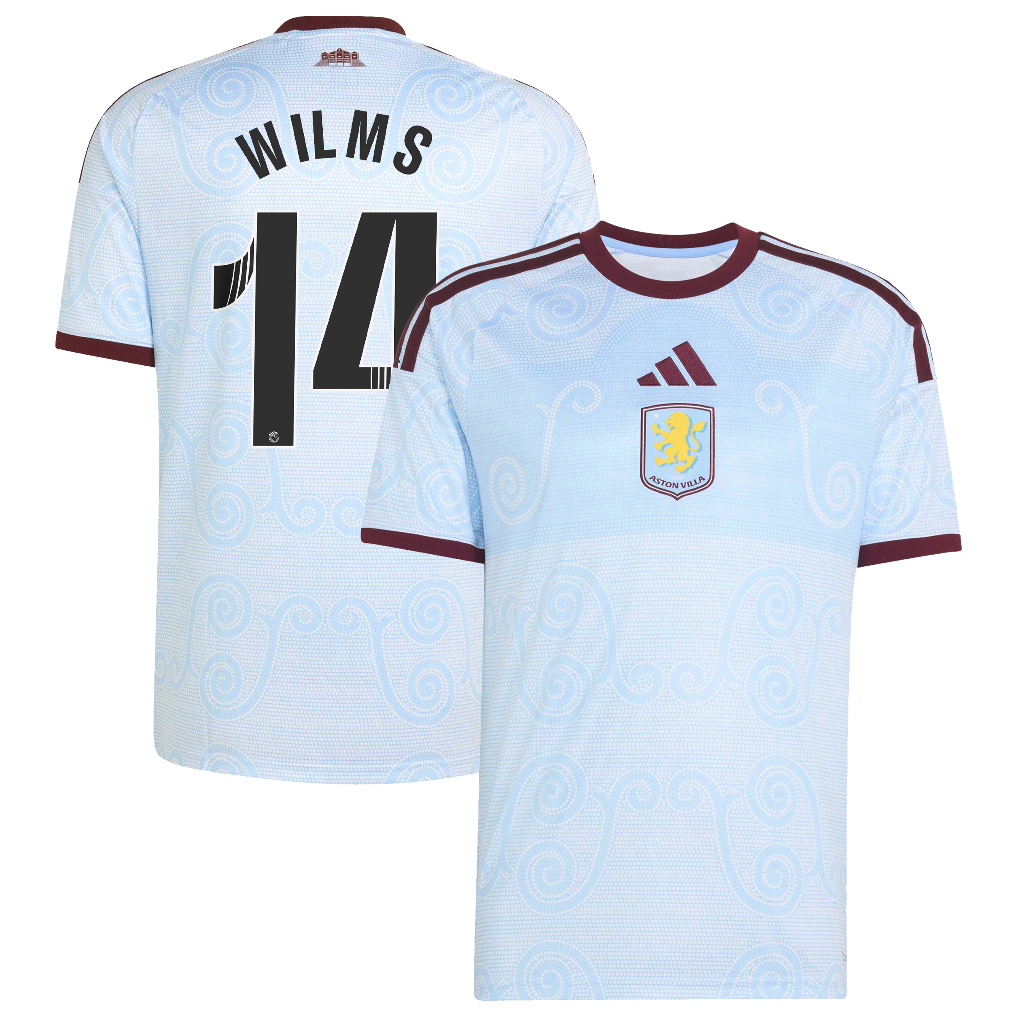 Aston Villa WSL adidas Third Shirt 2026-27 with Wilms 14 printing, , rebel_hi-res