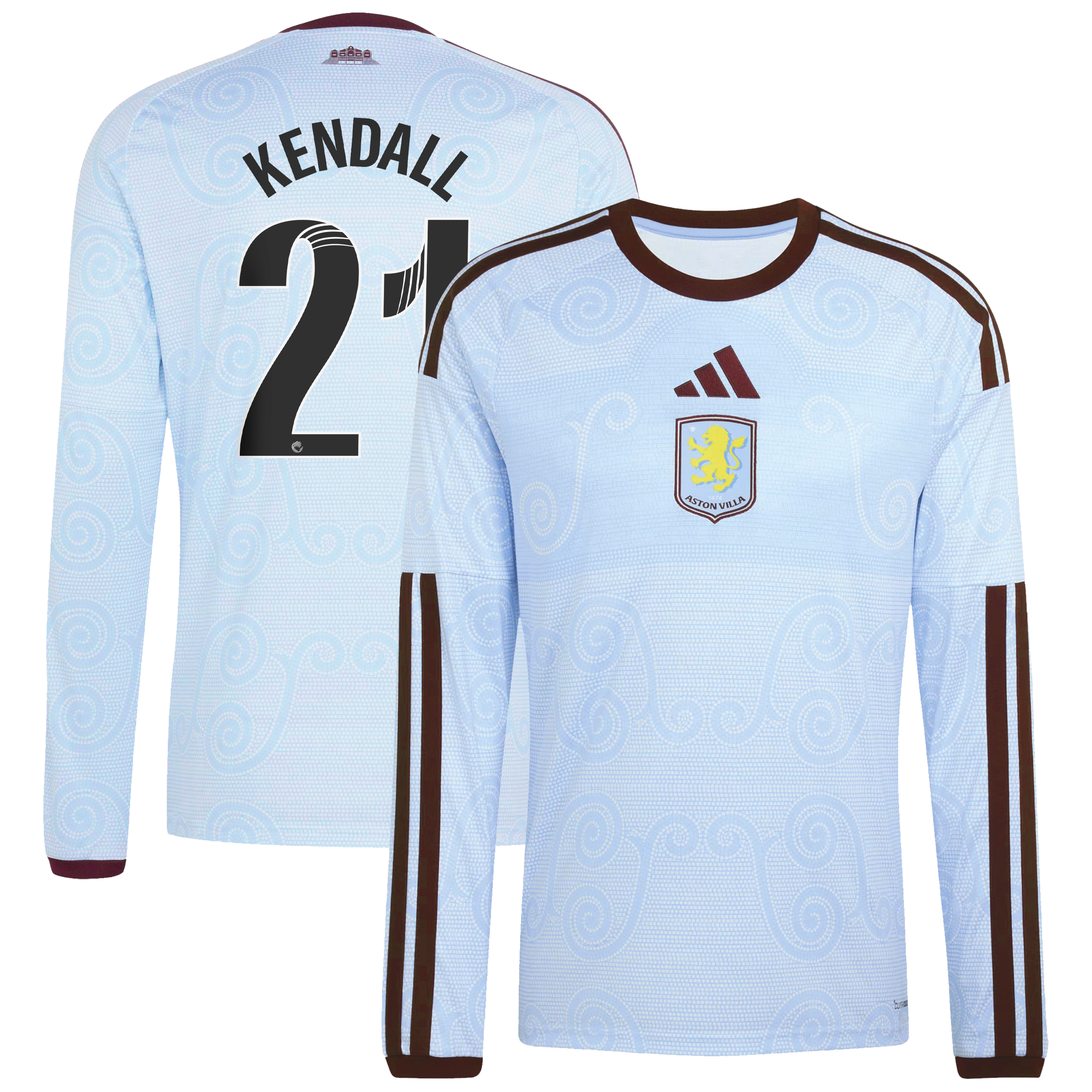 Aston Villa WSL adidas Third Shirt 2026-27 - Long Sleeve with Kendall 21 printing, , rebel_hi-res