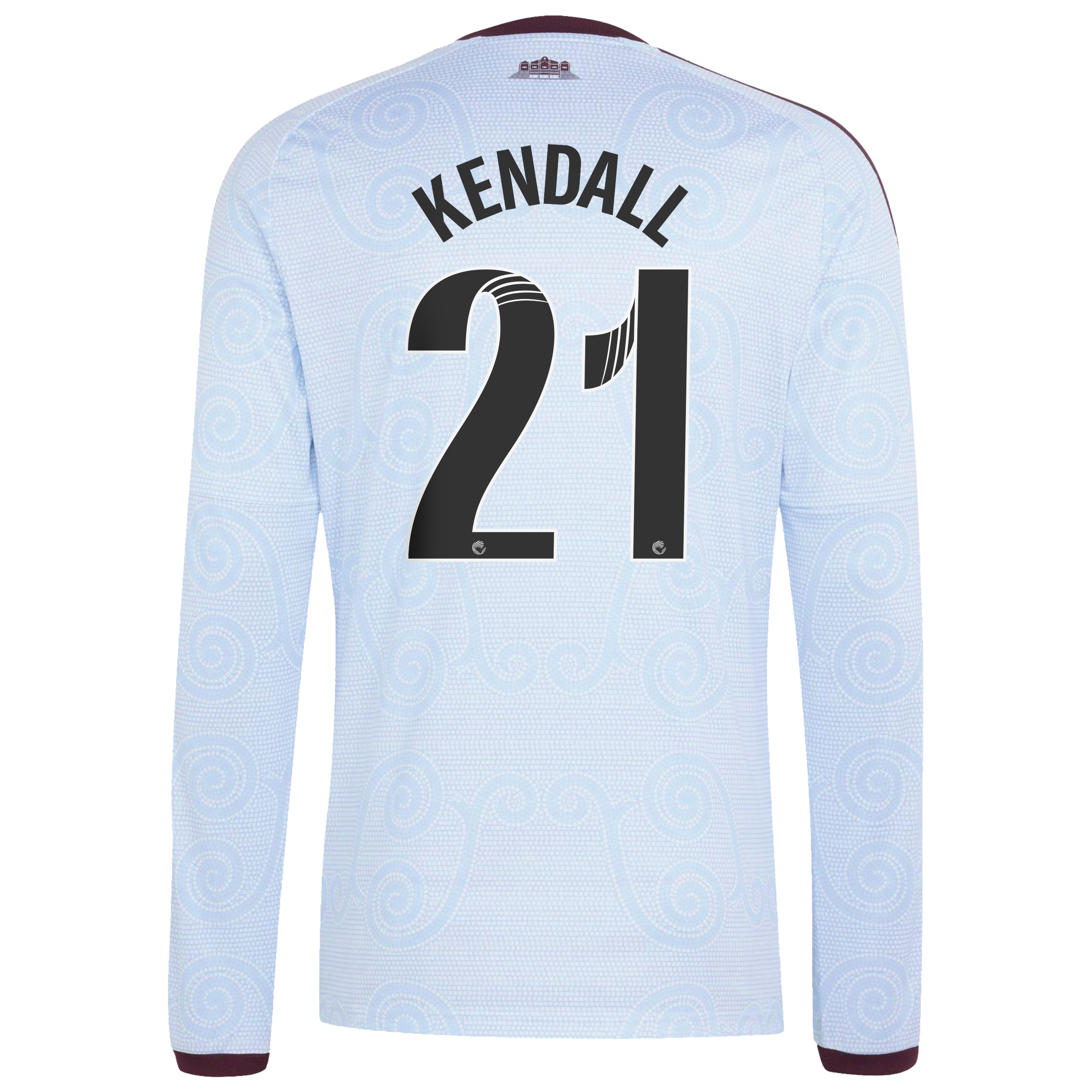 Aston Villa WSL adidas Third Shirt 2026-27 - Long Sleeve with Kendall 21 printing, , rebel_hi-res