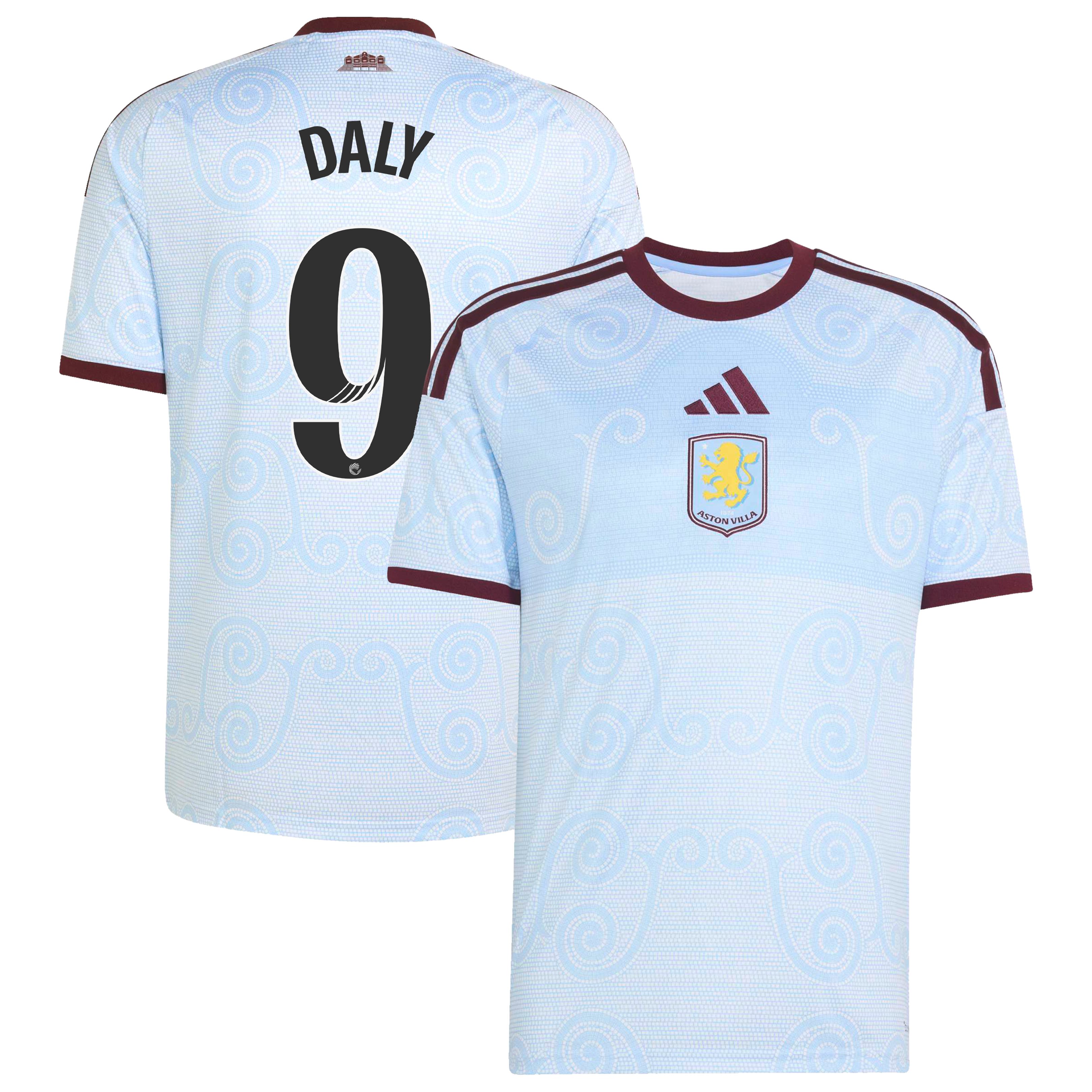 Aston Villa WSL adidas Third Shirt 2026-27 with Daly 9 printing, , rebel_hi-res