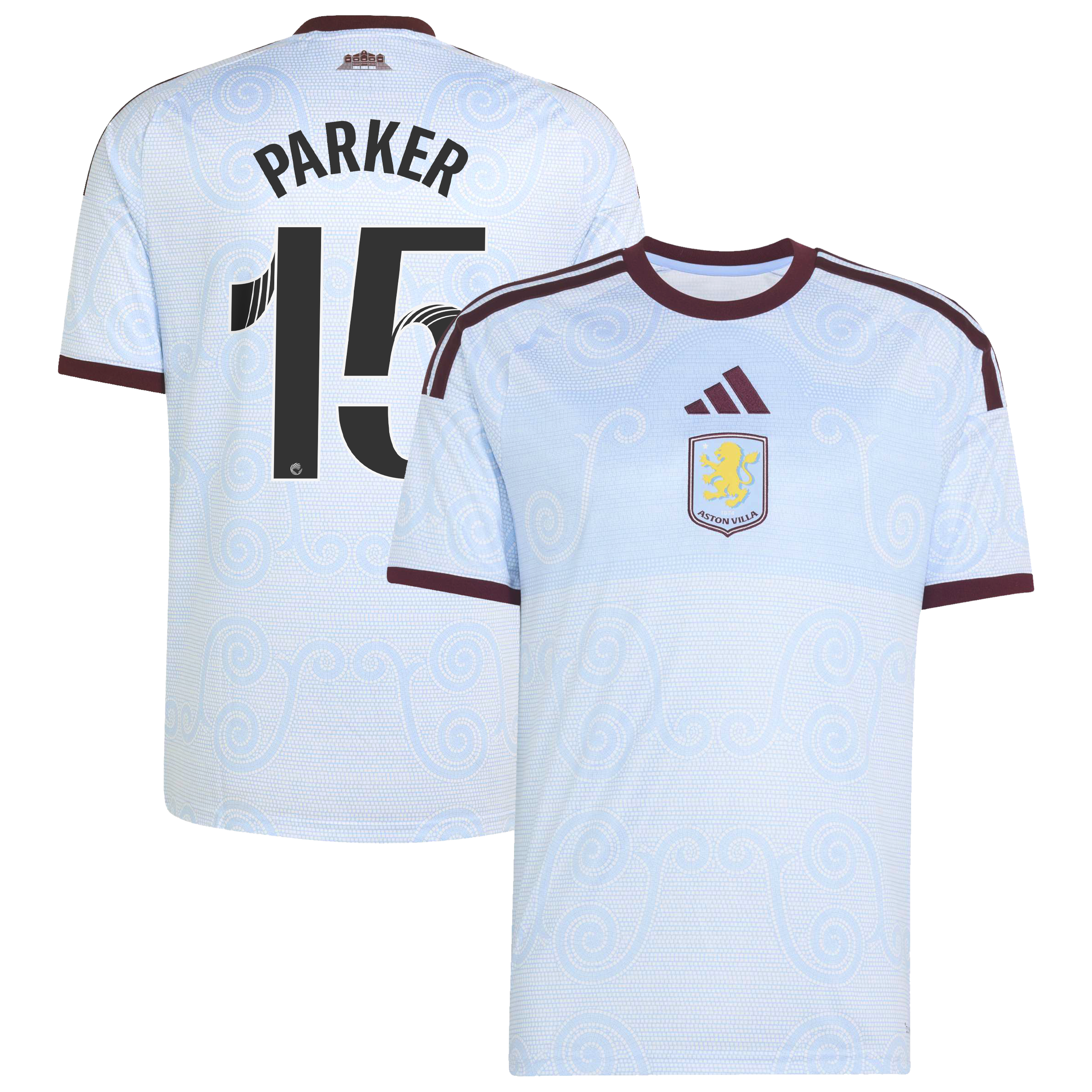 Aston Villa WSL adidas Third Shirt 2026-27 with Parker 15 printing, , rebel_hi-res