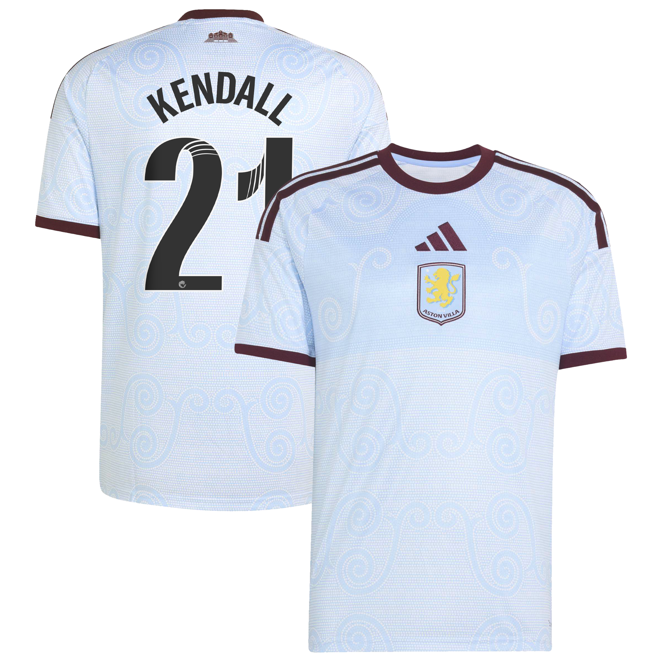 Aston Villa WSL adidas Third Shirt 2026-27 with Kendall 21 printing, , rebel_hi-res