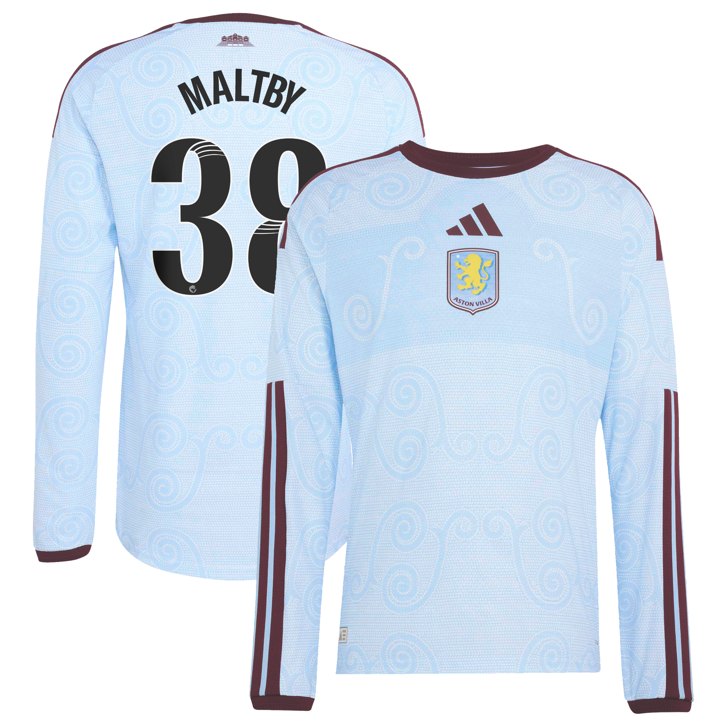 Aston Villa WSL adidas Third Authentic Shirt 2026-27 - Long Sleeve with Maltby 38 printing, , rebel_hi-res