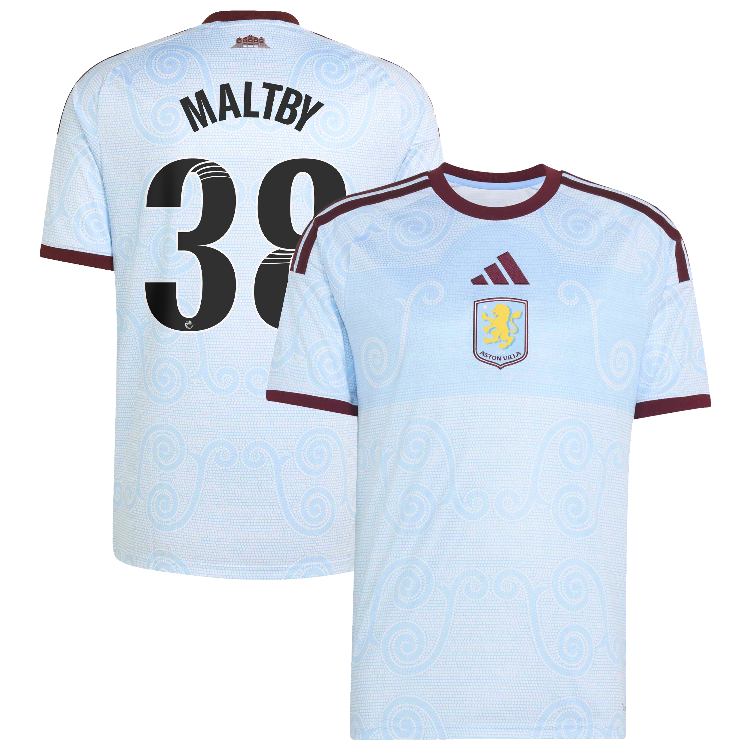 Aston Villa WSL adidas Third Shirt 2026-27 with Maltby 38 printing, , rebel_hi-res