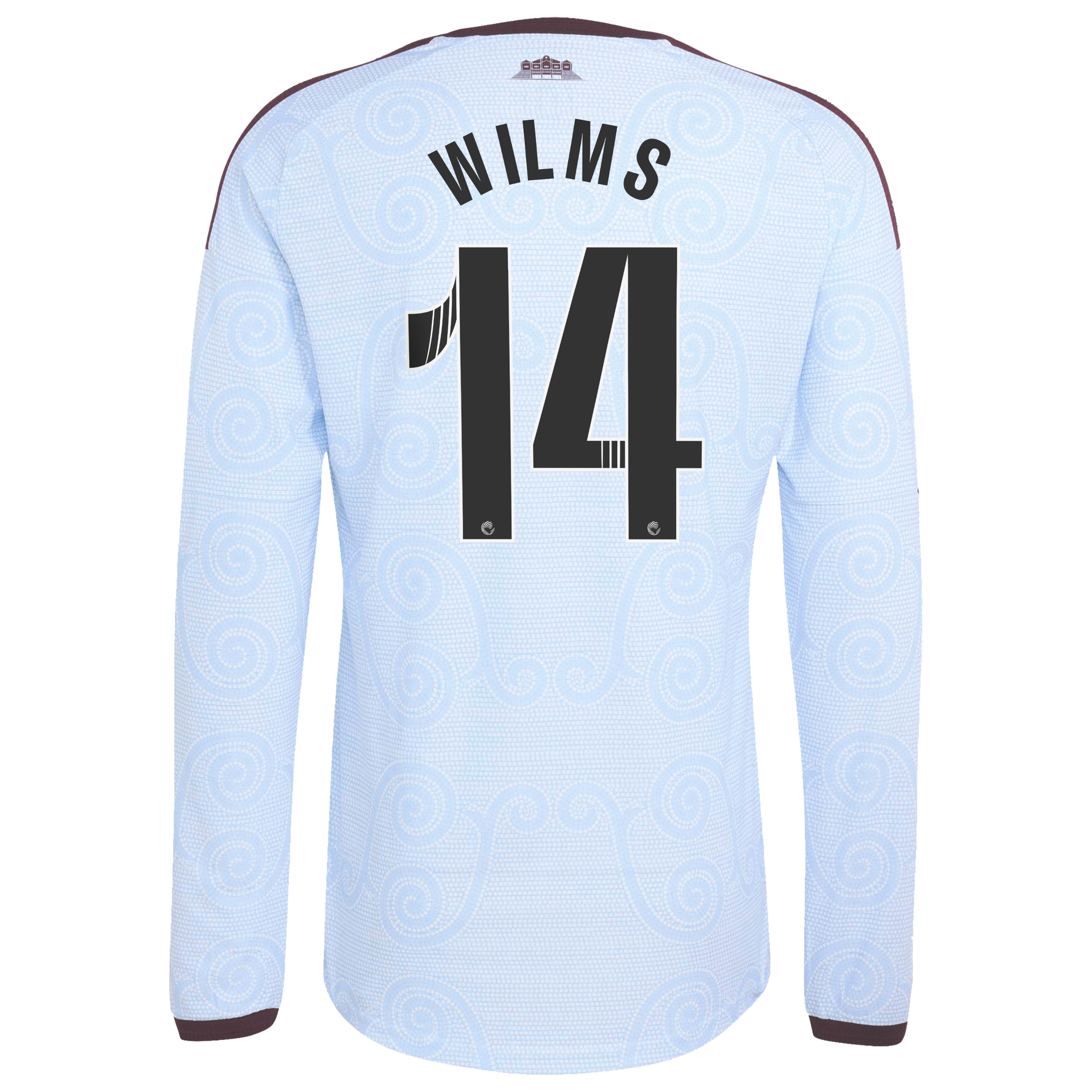 Aston Villa WSL adidas Third Authentic Shirt 2026-27 - Long Sleeve with Wilms 14 printing, , rebel_hi-res