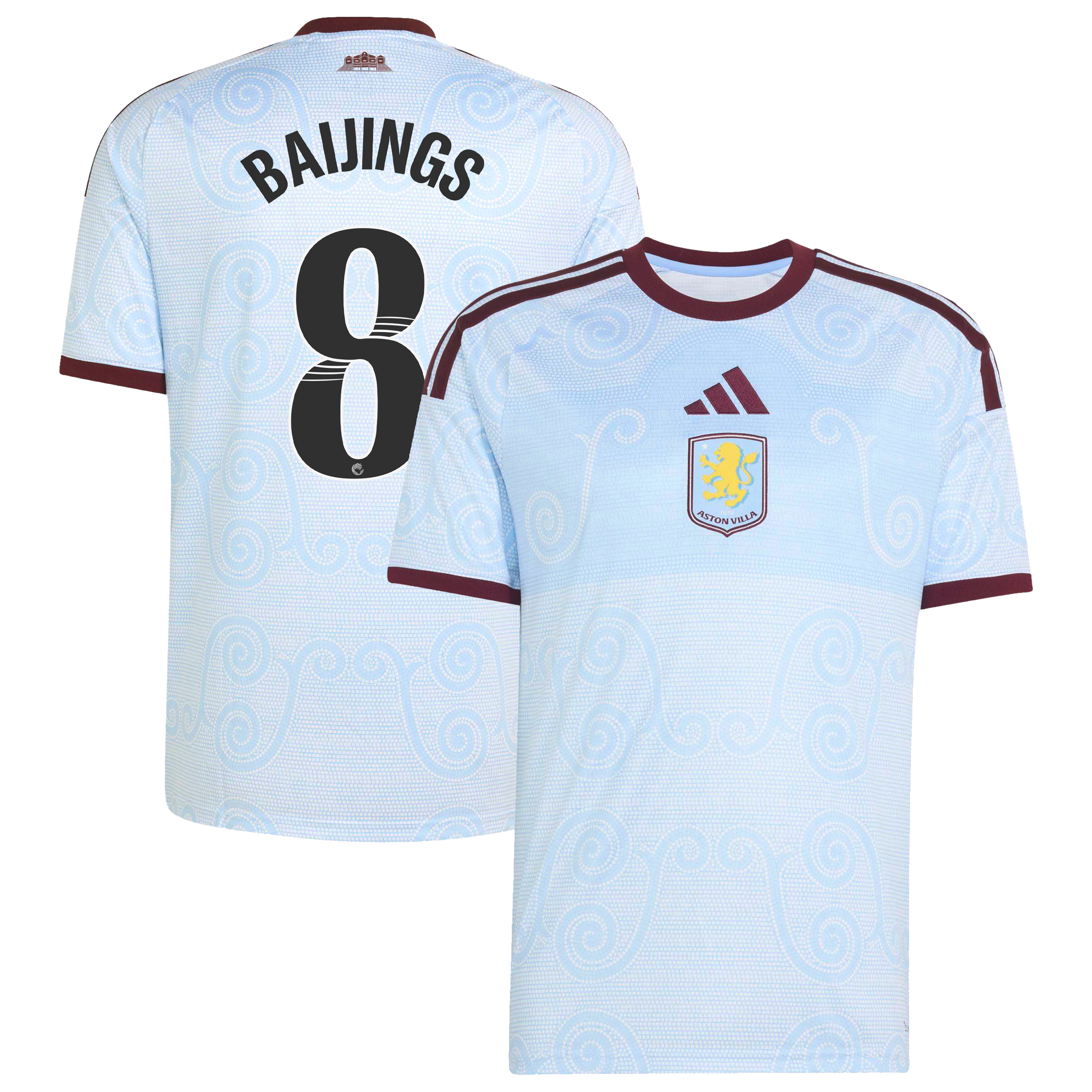 Aston Villa WSL adidas Third Shirt 2026-27 with Baijings 8 printing, , rebel_hi-res