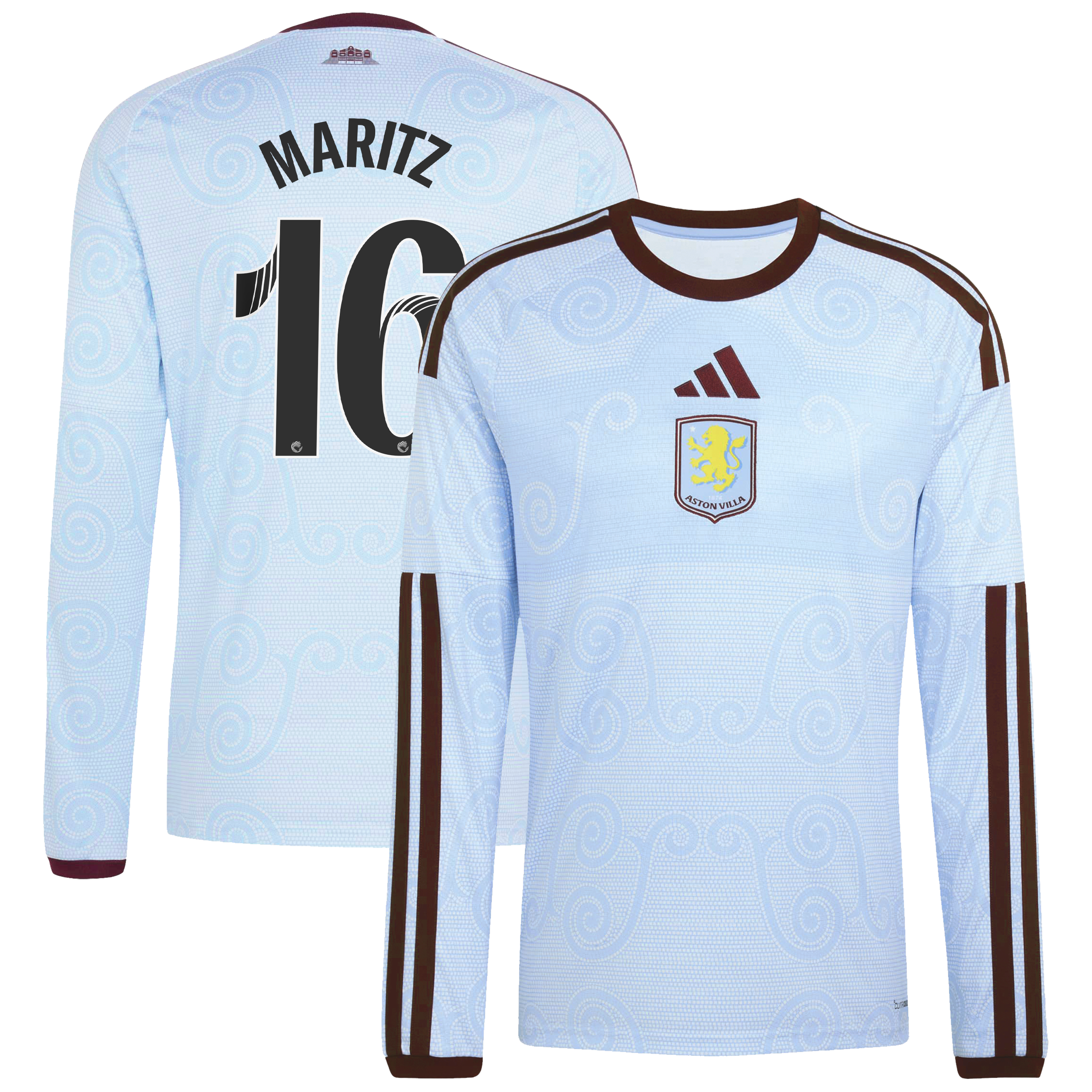 Aston Villa WSL adidas Third Shirt 2026-27 - Long Sleeve with Maritz 16 printing, , rebel_hi-res