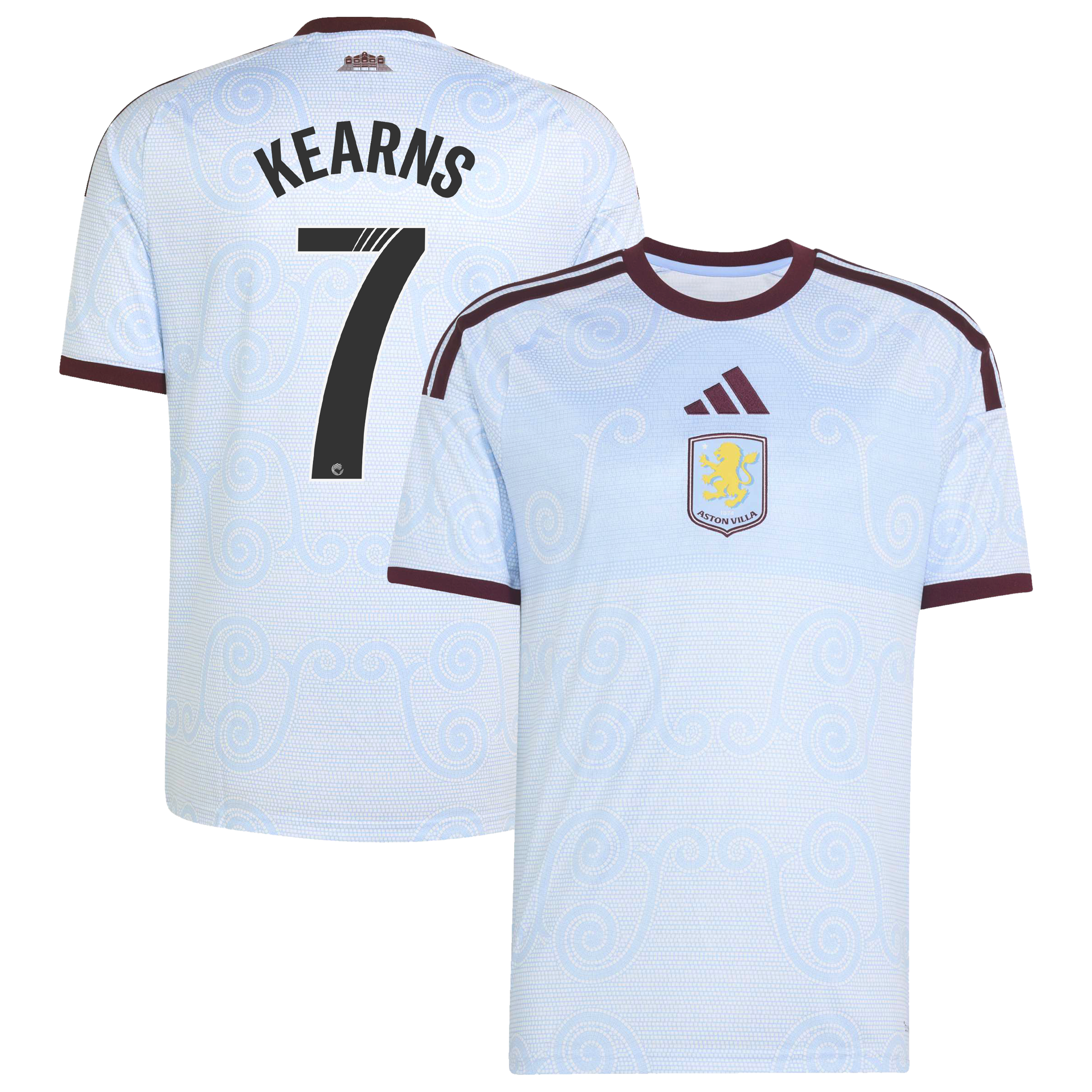 Aston Villa WSL adidas Third Shirt 2026-27 with Kearns 7 printing, , rebel_hi-res