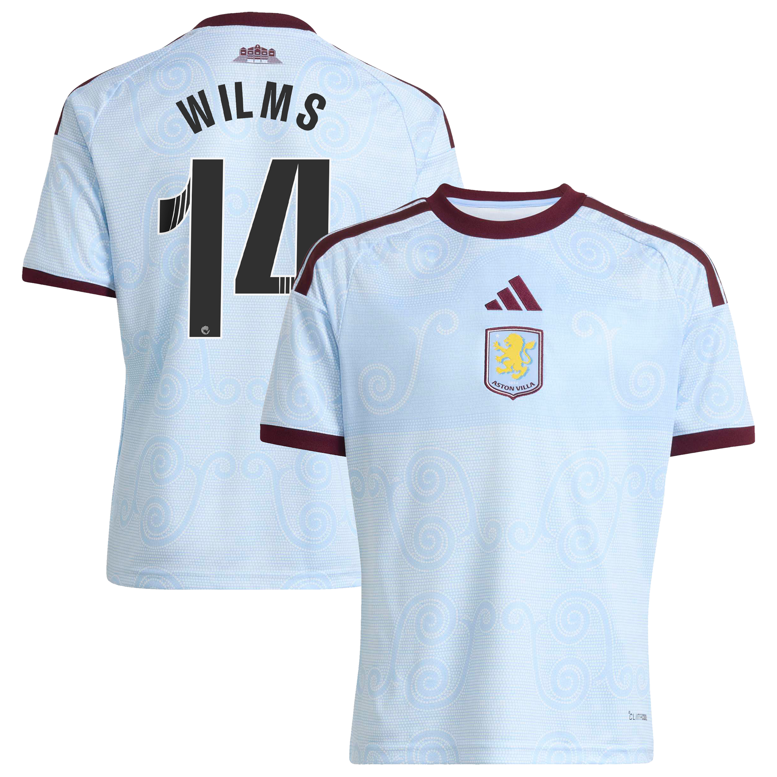 Aston Villa WSL adidas Third Shirt 2026-27 - Kids with Wilms 14 printing, , rebel_hi-res
