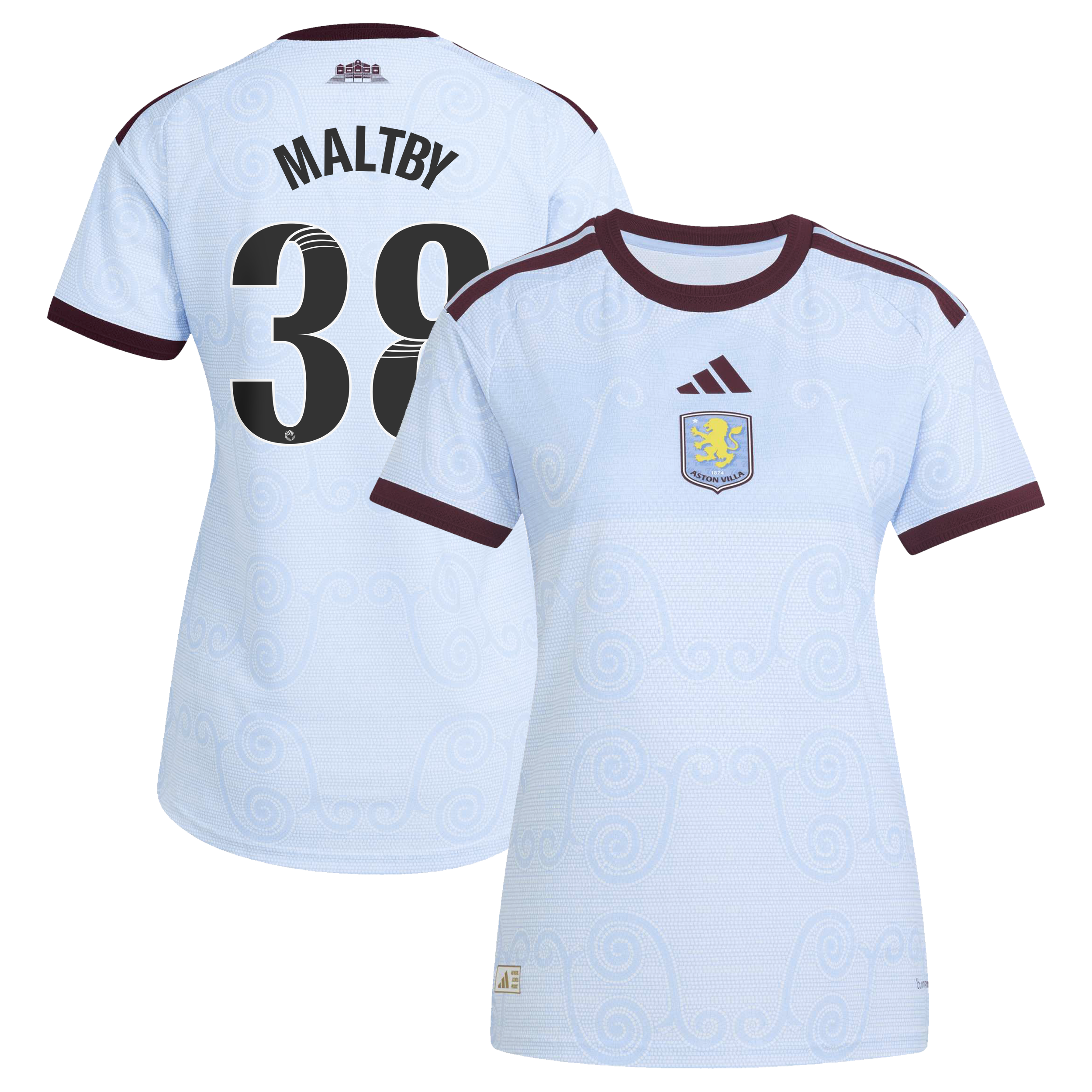 Aston Villa WSL adidas Third Authentic Shirt 2026-27 - Womens with Maltby 38 printing, , rebel_hi-res