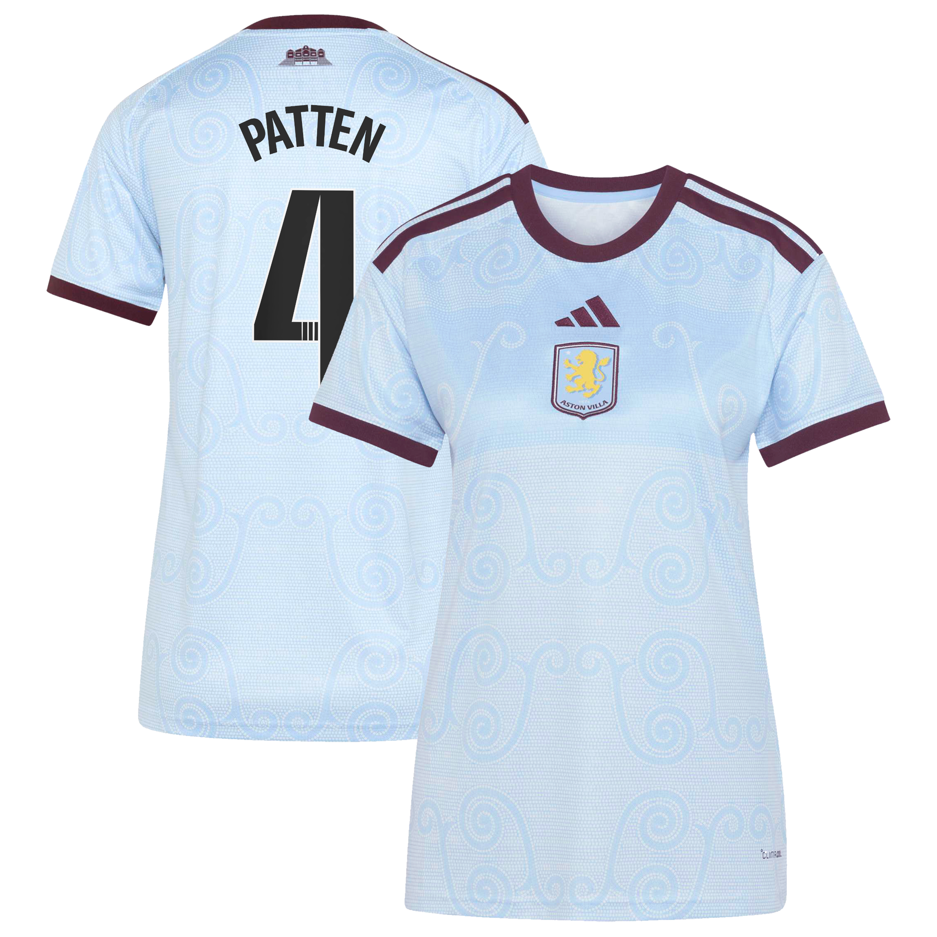 Aston Villa WSL adidas Third Shirt 2026-27 - Womens with Patten 4 printing, , rebel_hi-res