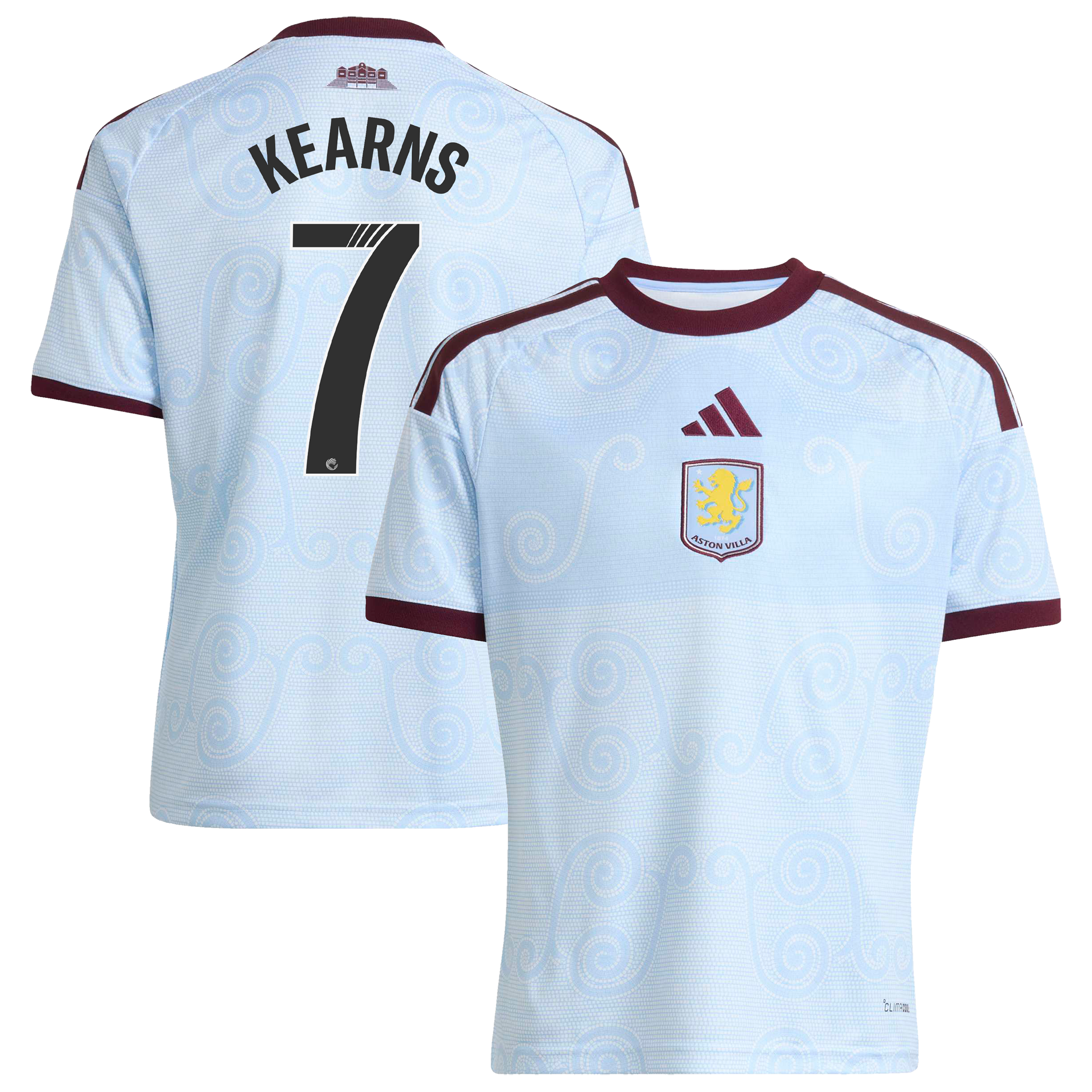 Aston Villa WSL adidas Third Shirt 2026-27 - Kids with Kearns 7 printing, , rebel_hi-res