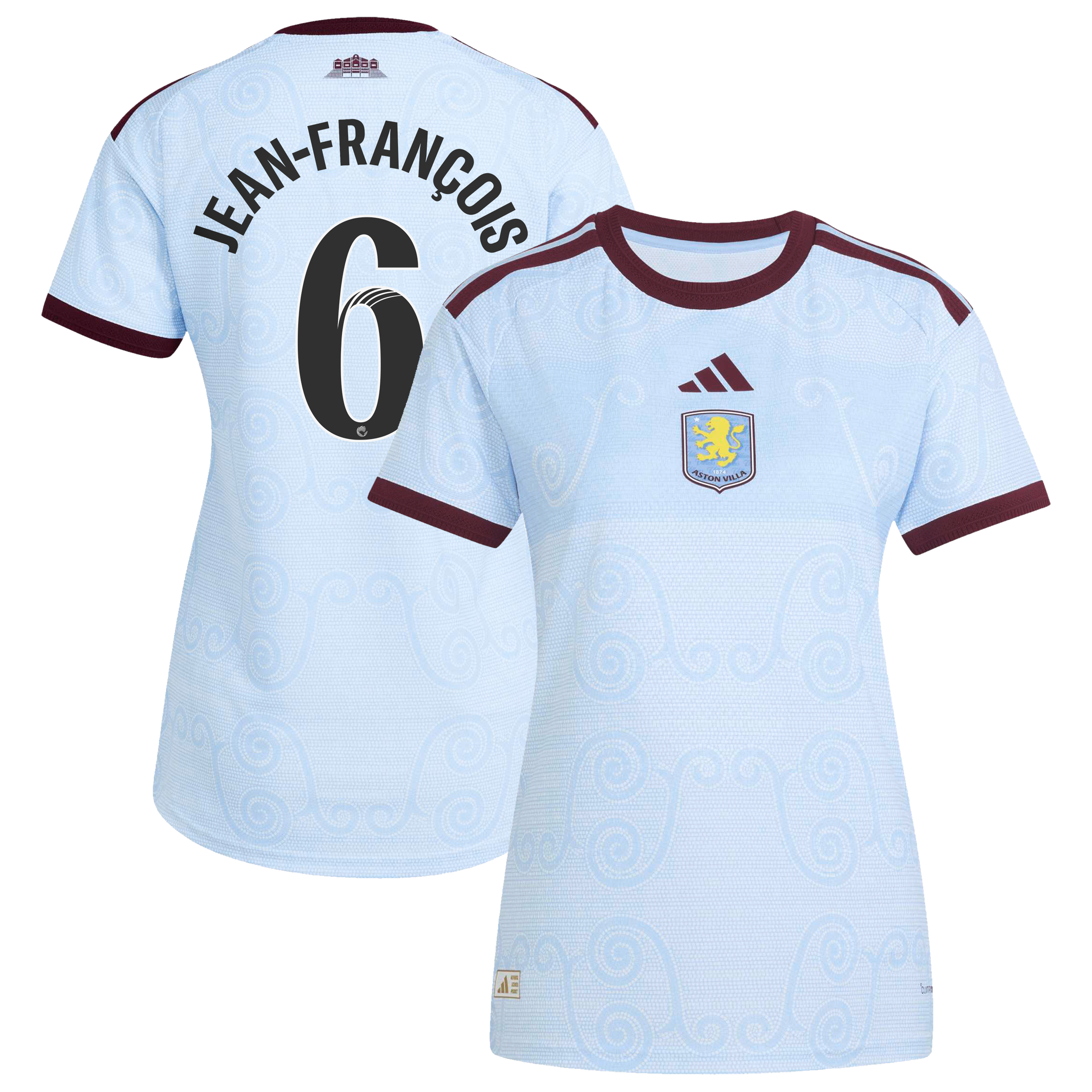 Aston Villa WSL adidas Third Authentic Shirt 2026-27 - Womens with Jean-Fran&ccedil;ois 6 printing, , rebel_hi-res