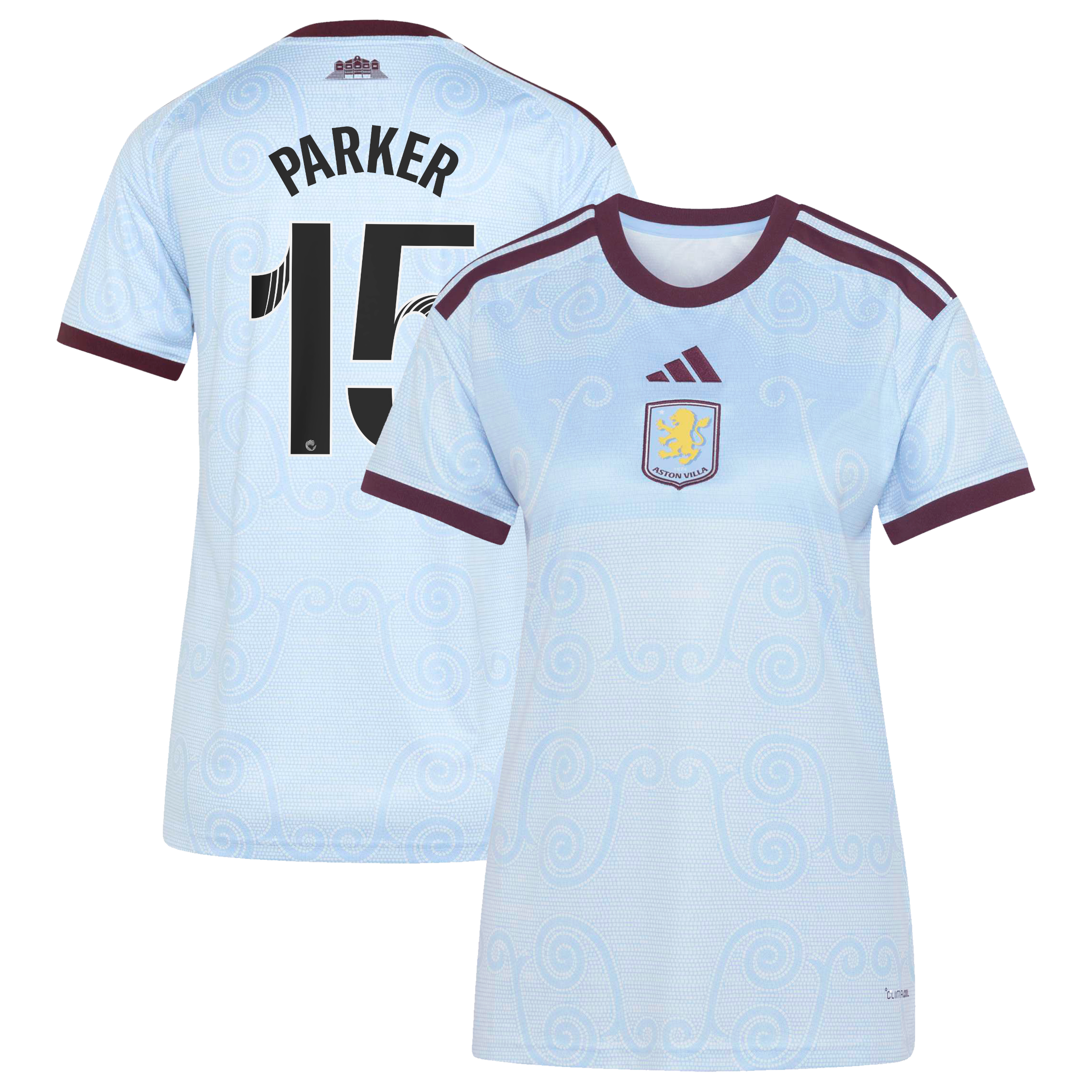 Aston Villa WSL adidas Third Shirt 2026-27 - Womens with Parker 15 printing, , rebel_hi-res