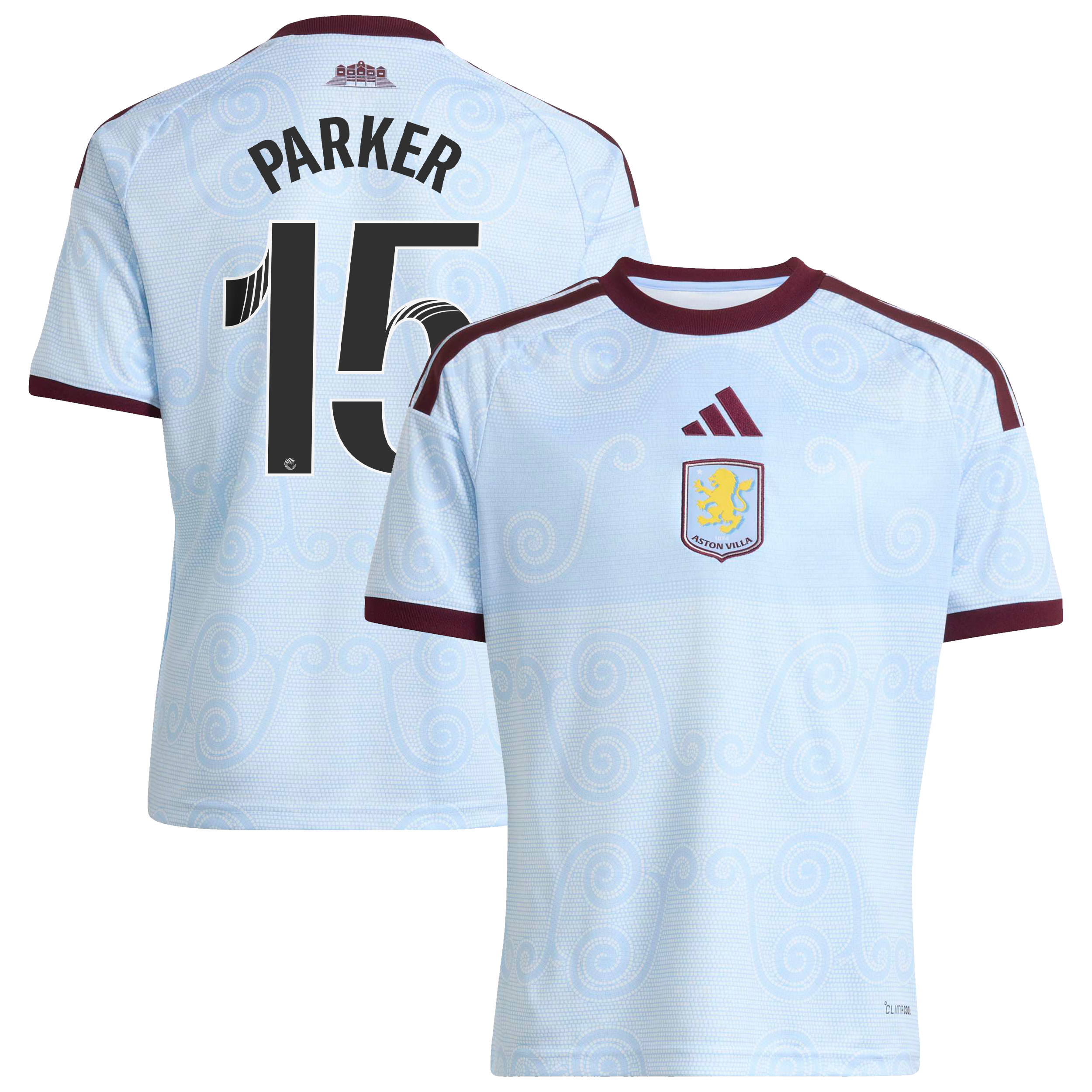 Aston Villa WSL adidas Third Shirt 2026-27 - Kids with Parker 15 printing, , rebel_hi-res