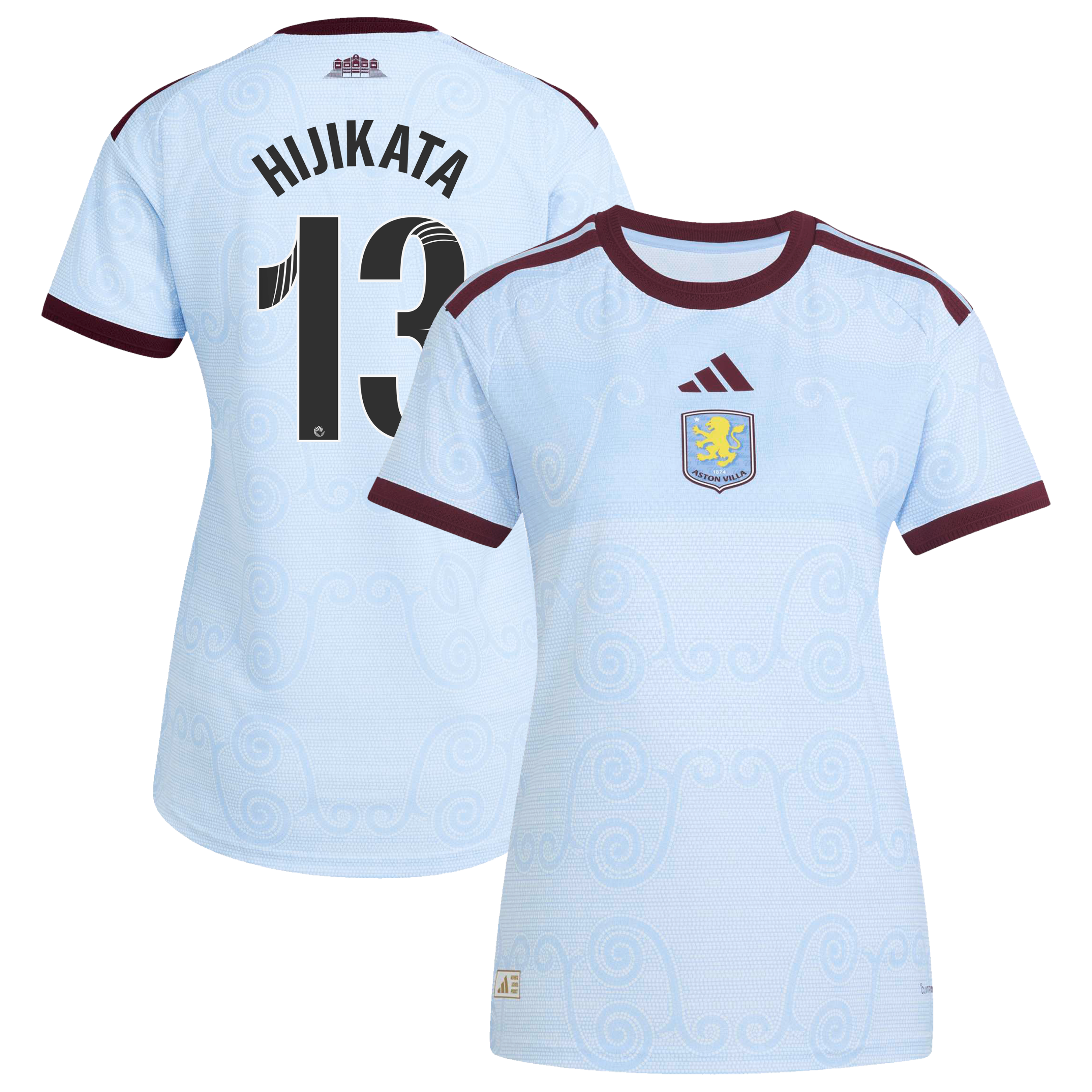 Aston Villa WSL adidas Third Authentic Shirt 2026-27 - Womens with Hijikata 13 printing, , rebel_hi-res