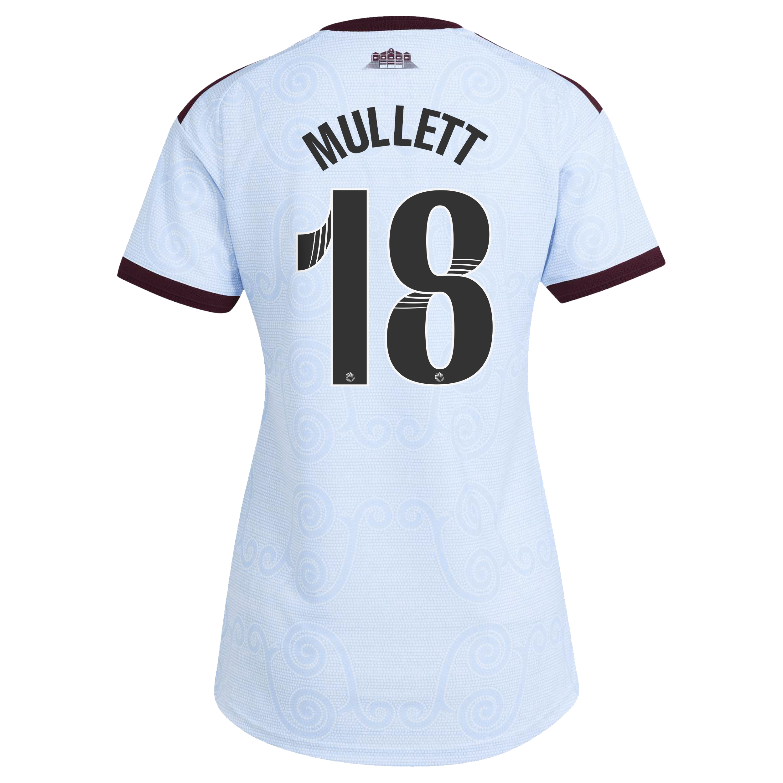Aston Villa WSL adidas Third Authentic Shirt 2026-27 - Womens with Mullett 18 printing, , rebel_hi-res