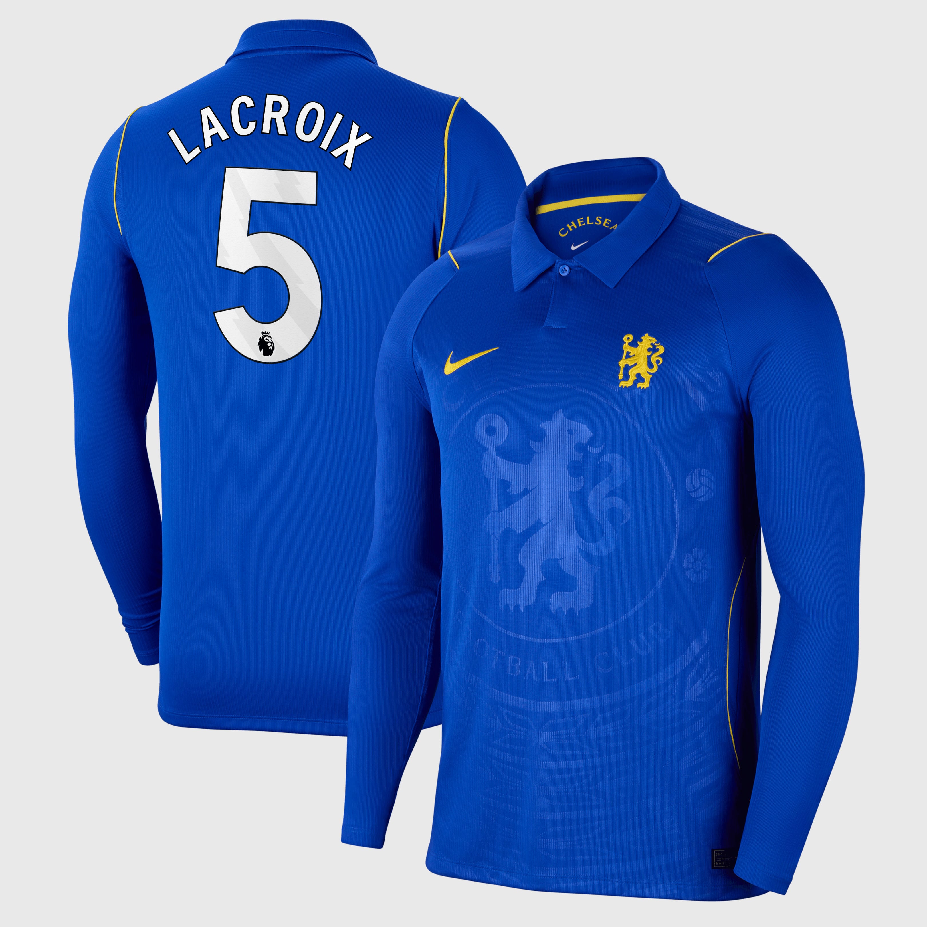Chelsea Nike Home Stadium Shirt 2026-27 - Long Sleeve - Kids with Lacroix 5 printing, , rebel_hi-res