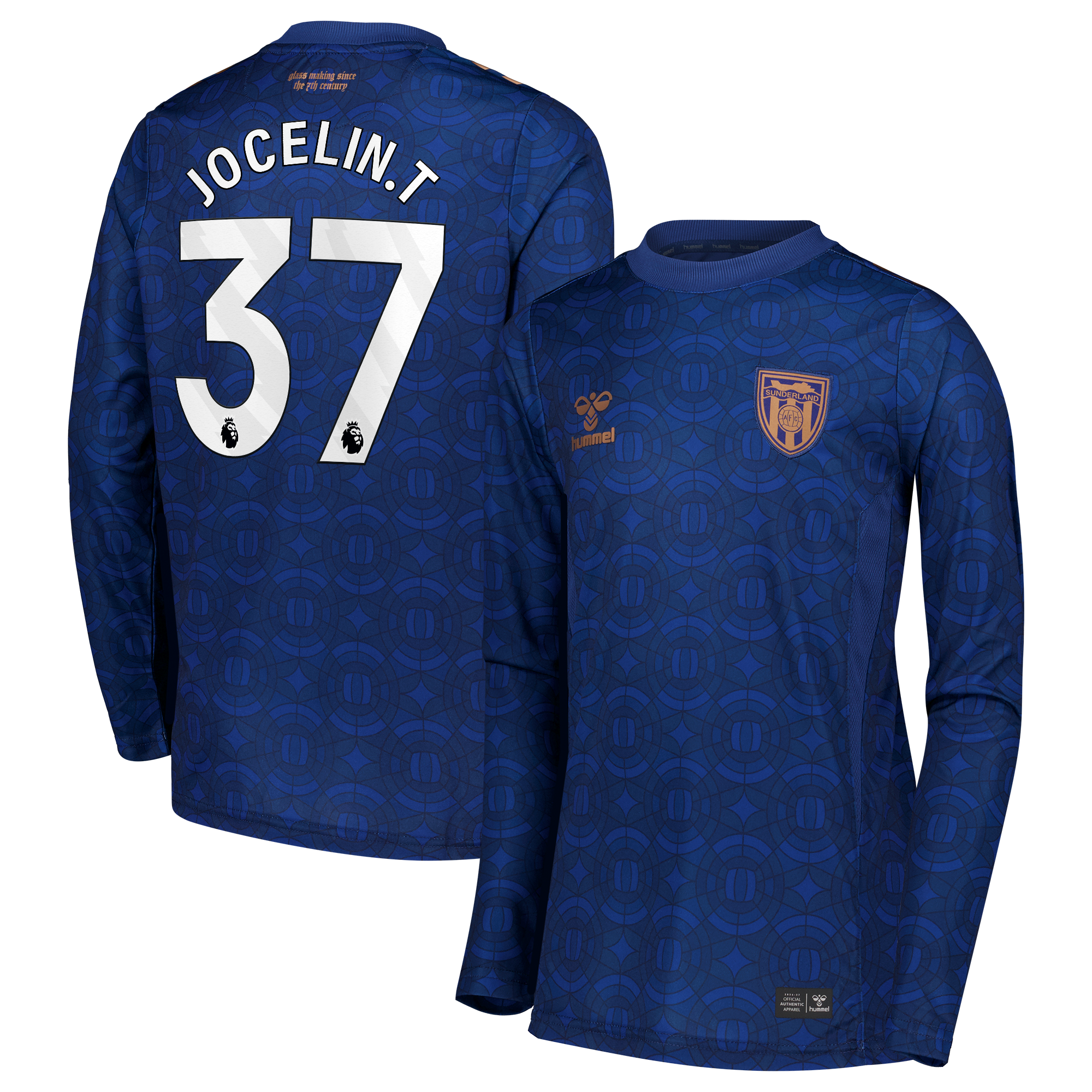 Sunderland Hummel Third Shirt 2026-27 - Long Sleeve - Kids with Jocelin.T 37 printing, , rebel_hi-res
