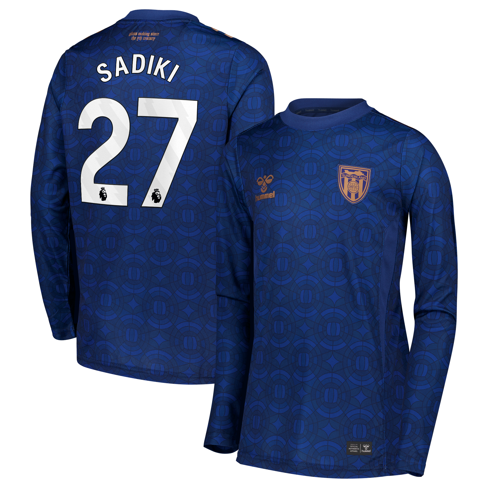 Sunderland Hummel Third Shirt 2026-27 - Long Sleeve - Kids with Sadiki 27 printing, , rebel_hi-res