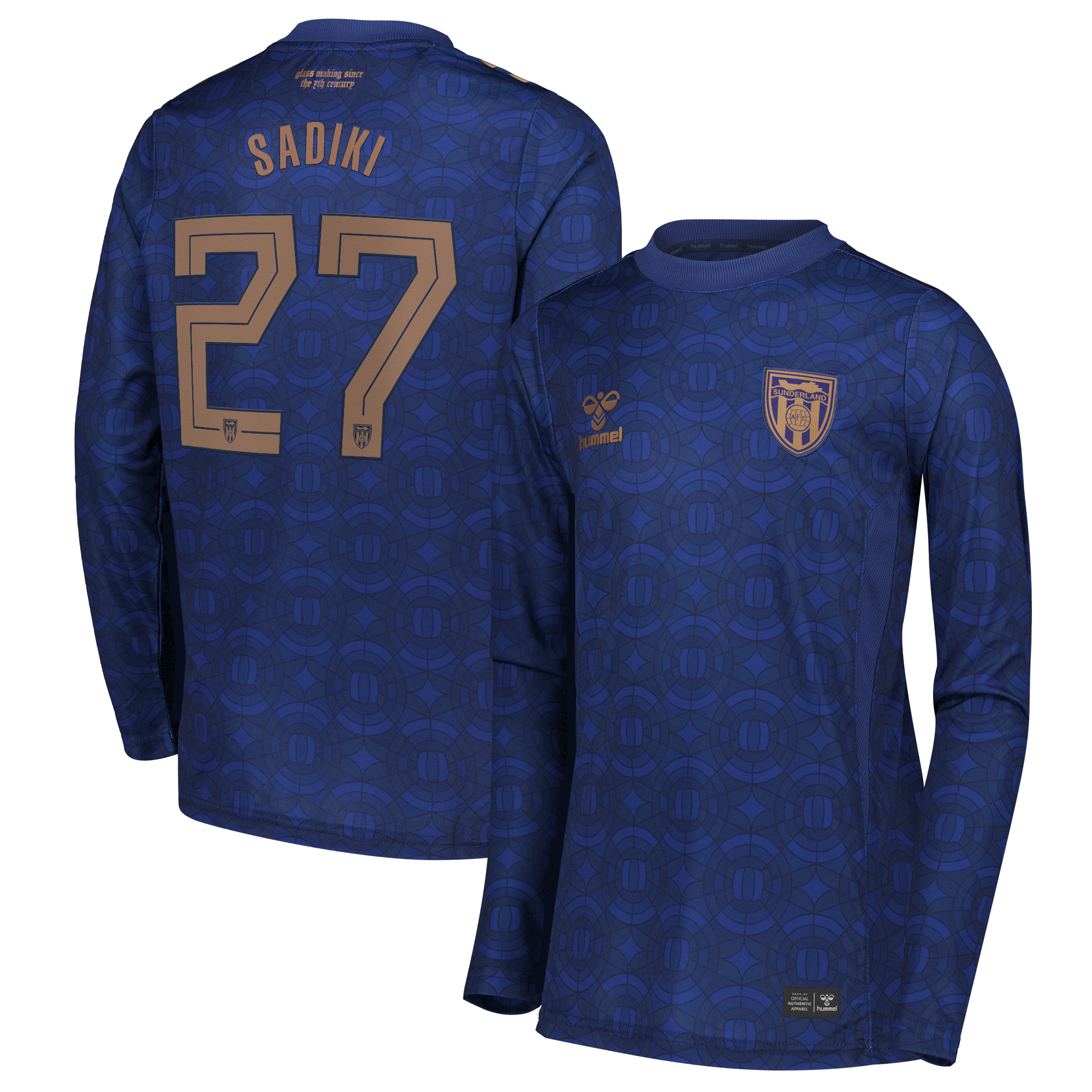 Sunderland Hummel Third Shirt 2026-27 - Long Sleeve - Kids with Sadiki 27 Cup printing, , rebel_hi-res