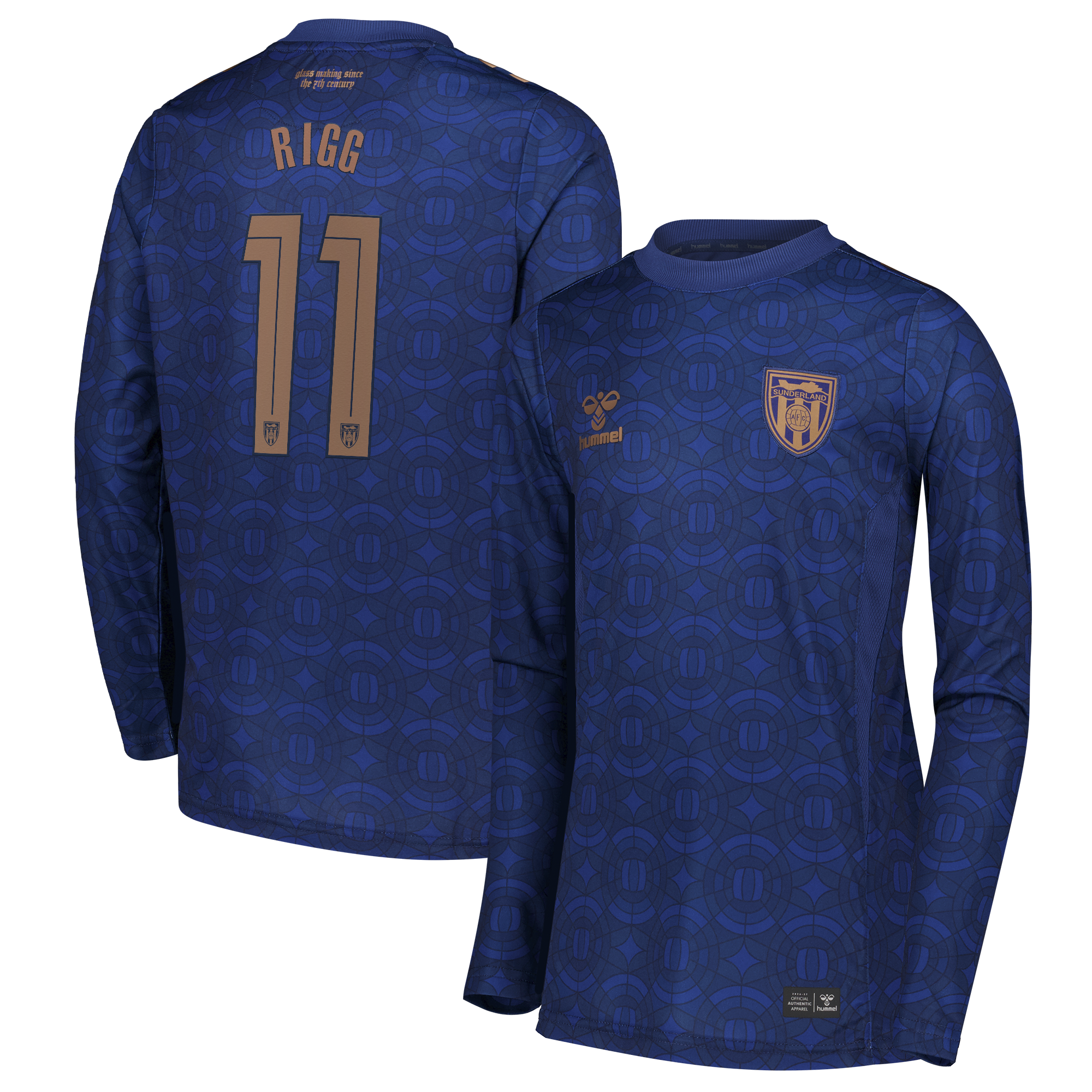 Sunderland Hummel Third Shirt 2026-27 - Long Sleeve - Kids with Rigg 11 Cup printing, , rebel_hi-res