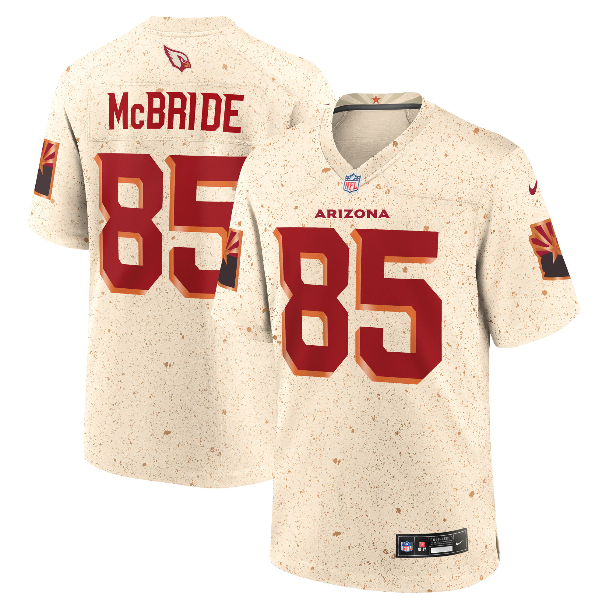 Arizona Cardinals Nike 2025 Rivalries Game Jersey - Natural - Trey McBride - Mens, , rebel_hi-res