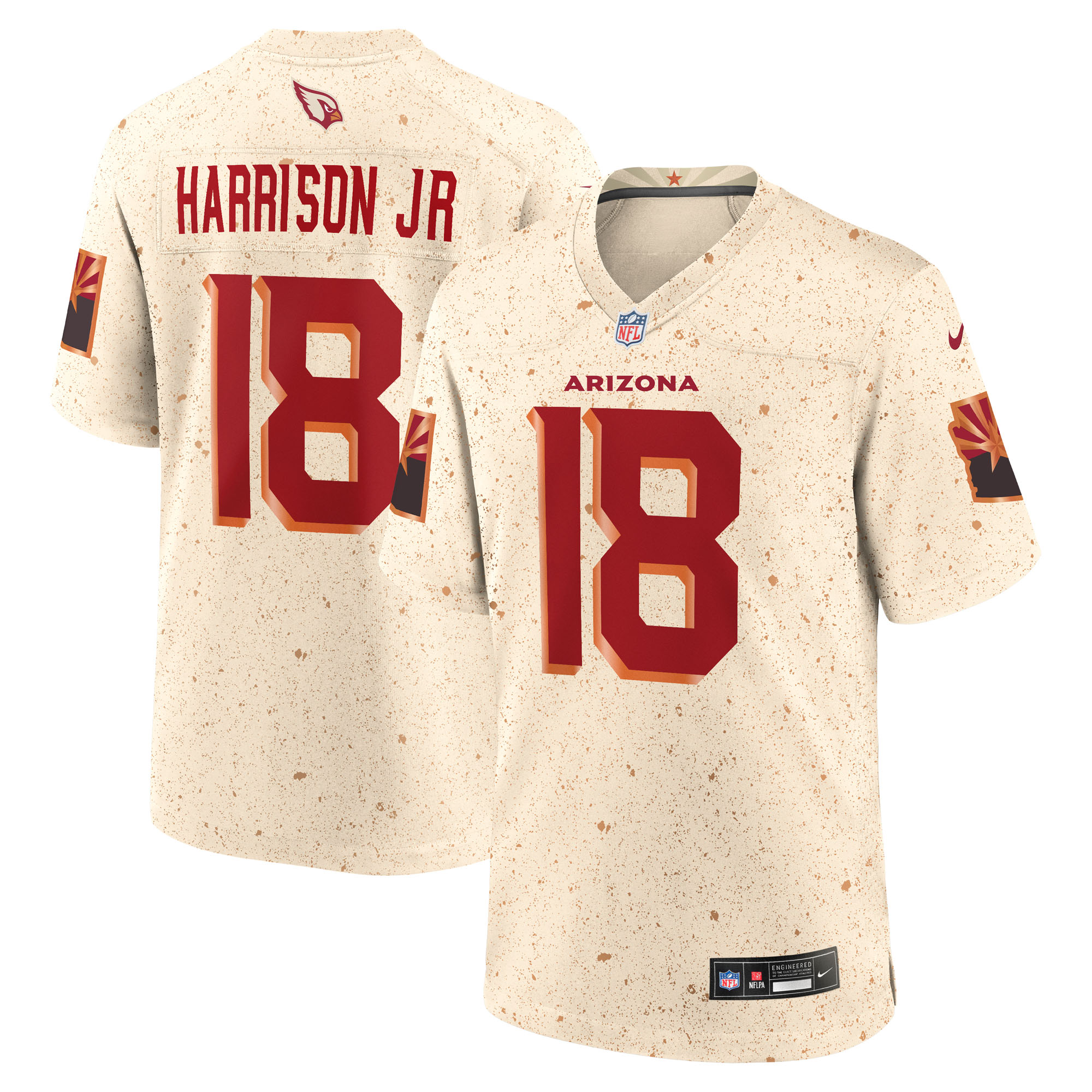 Arizona Cardinals Nike 2025 Rivalries Game Jersey - Natural - Marvin Harrison Jr. - Mens, , rebel_hi-res