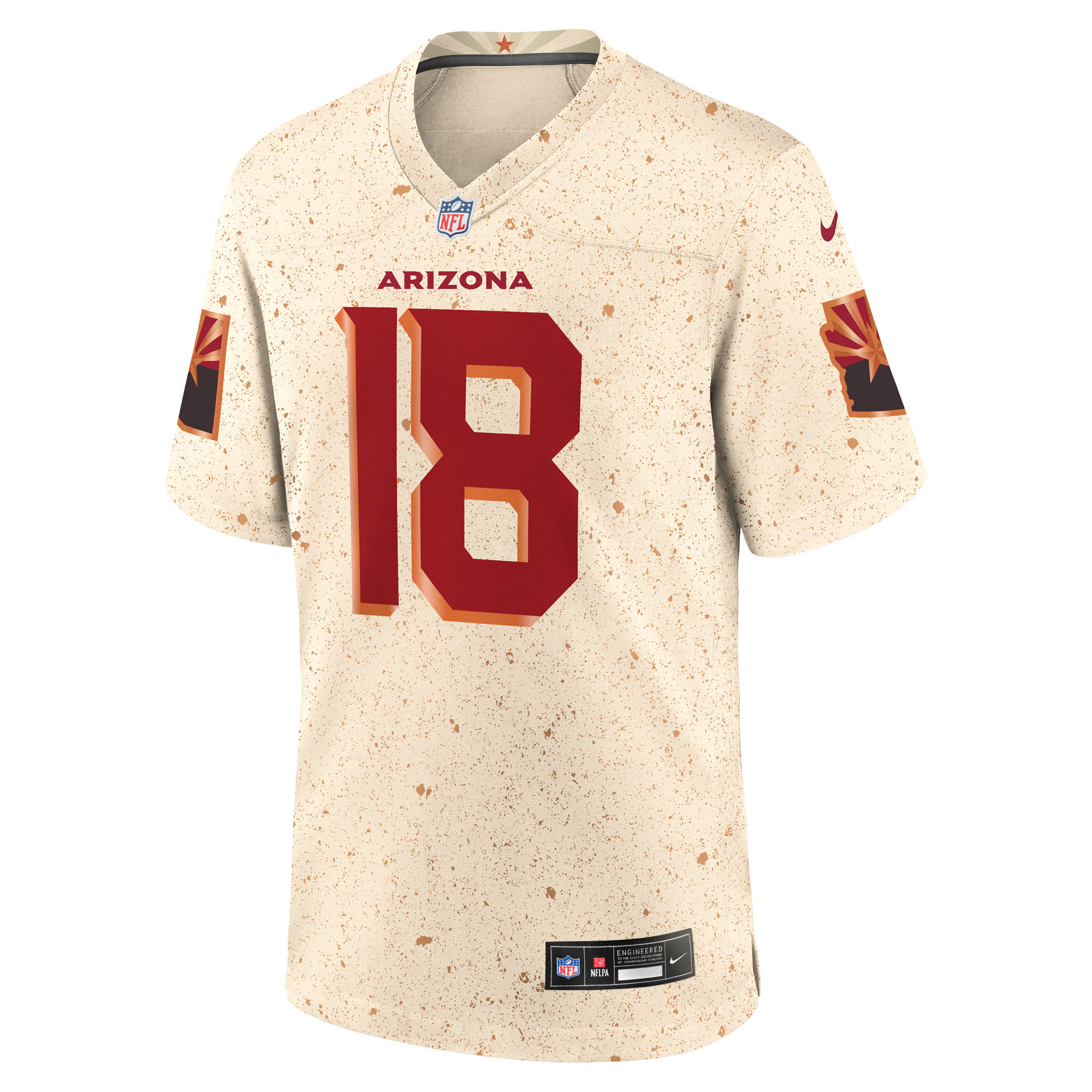 Arizona Cardinals Nike 2025 Rivalries Game Jersey - Natural - Marvin Harrison Jr. - Mens, , rebel_hi-res