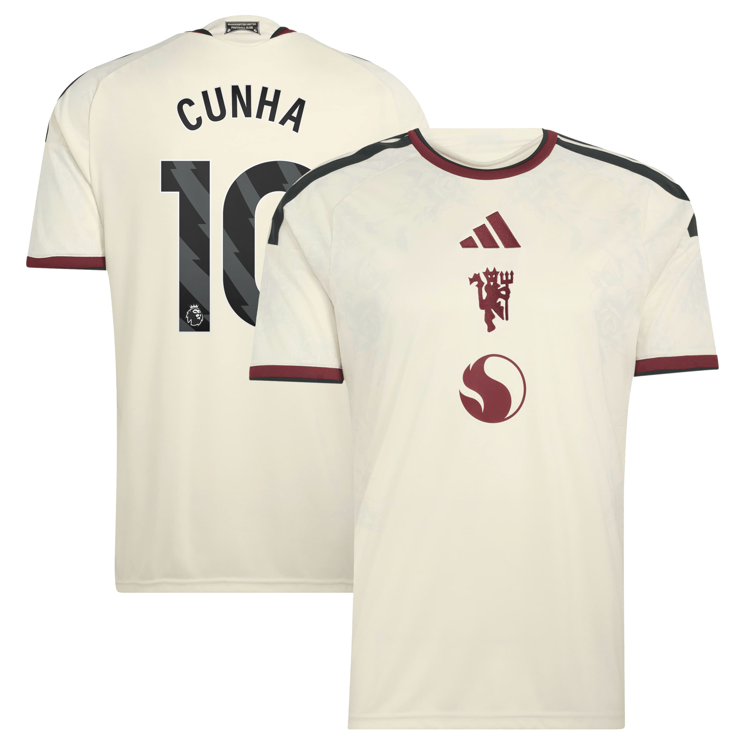 Manchester United adidas Third Shirt 2026-27 with Cunha 10 printing