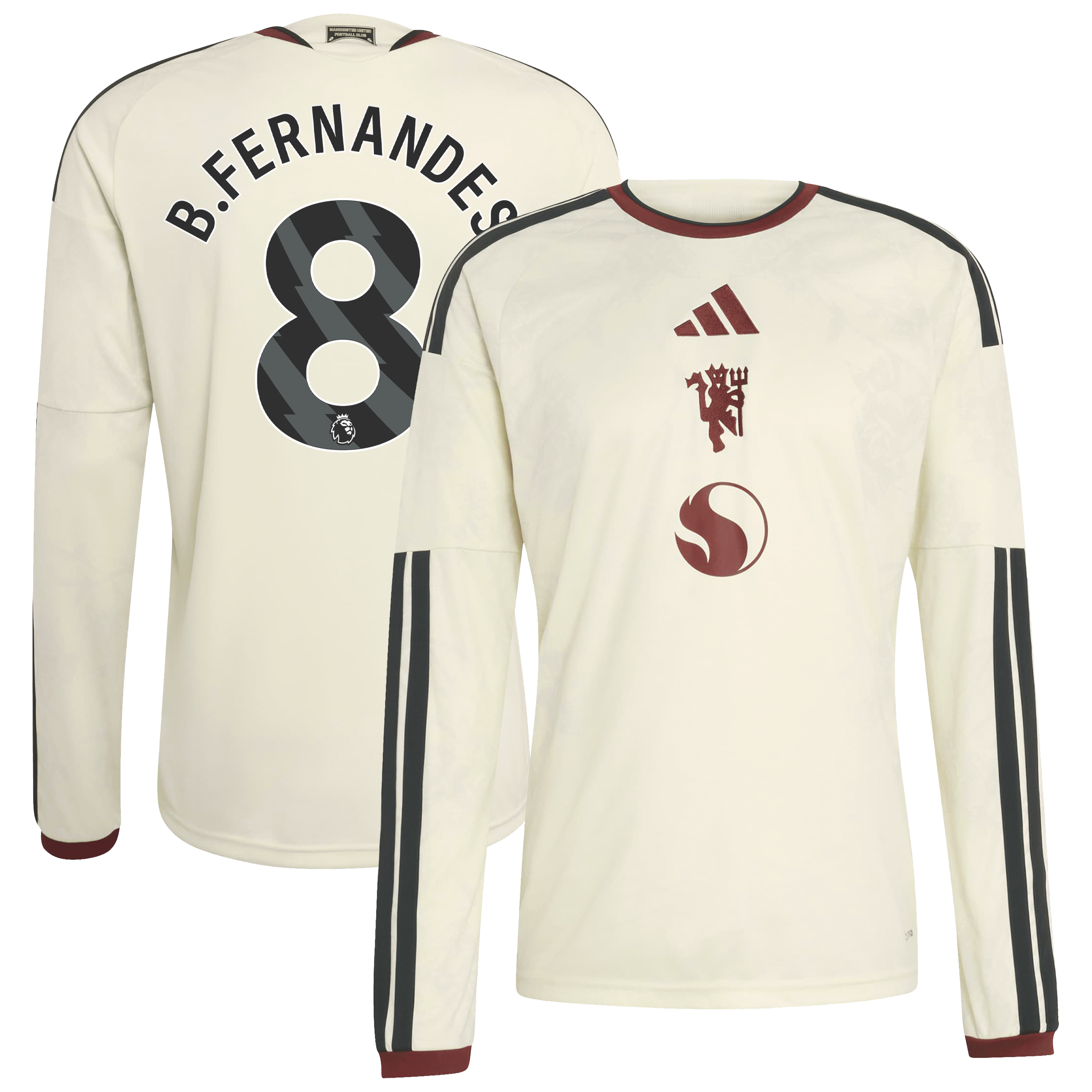 Manchester United adidas Third Shirt 2026-27 - Long Sleeve with B.Fernandes 8 printing