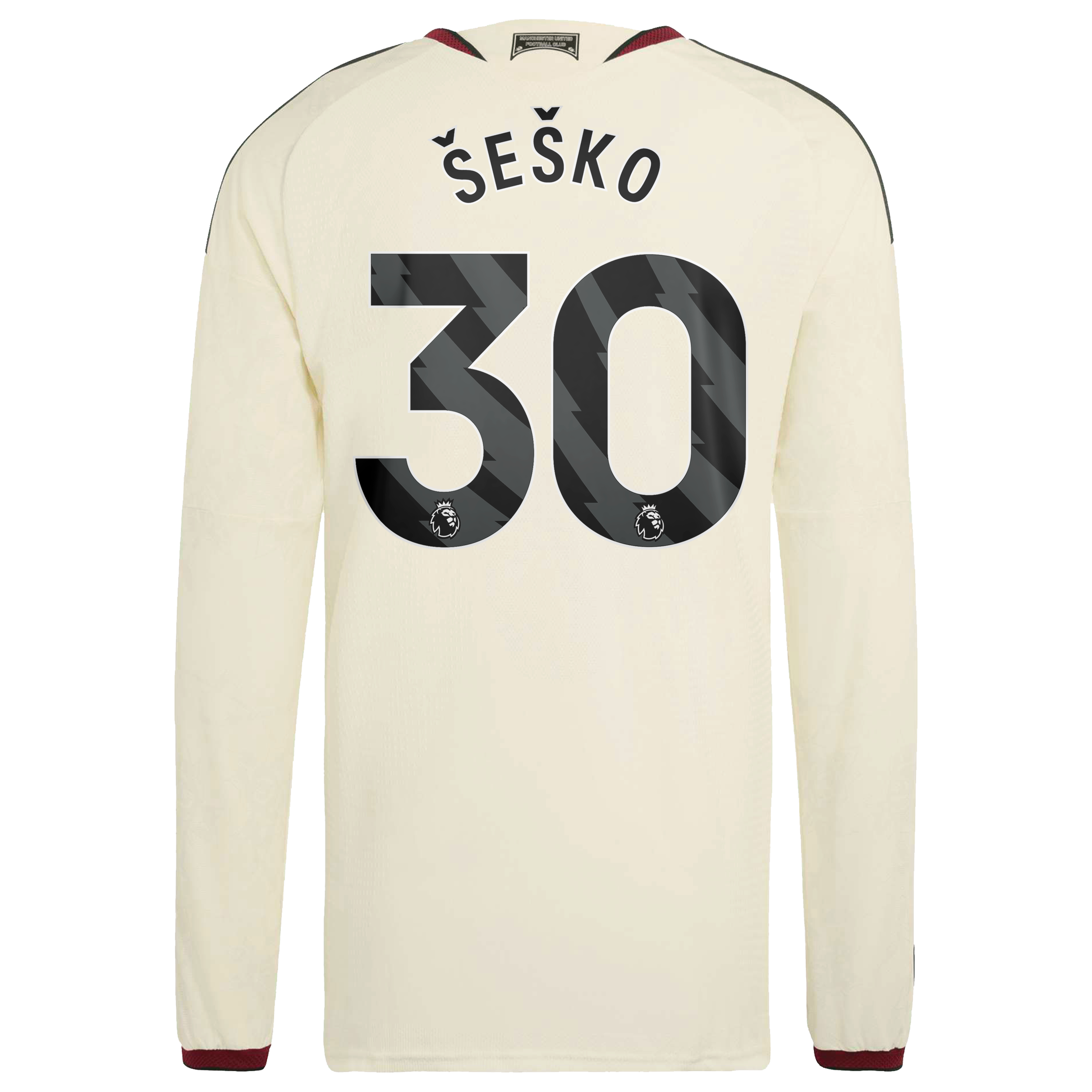 Manchester United adidas Third Authentic Shirt 2026-27 - Long Sleeve with &Scaron;e&scaron;ko 30 printing, , rebel_hi-res