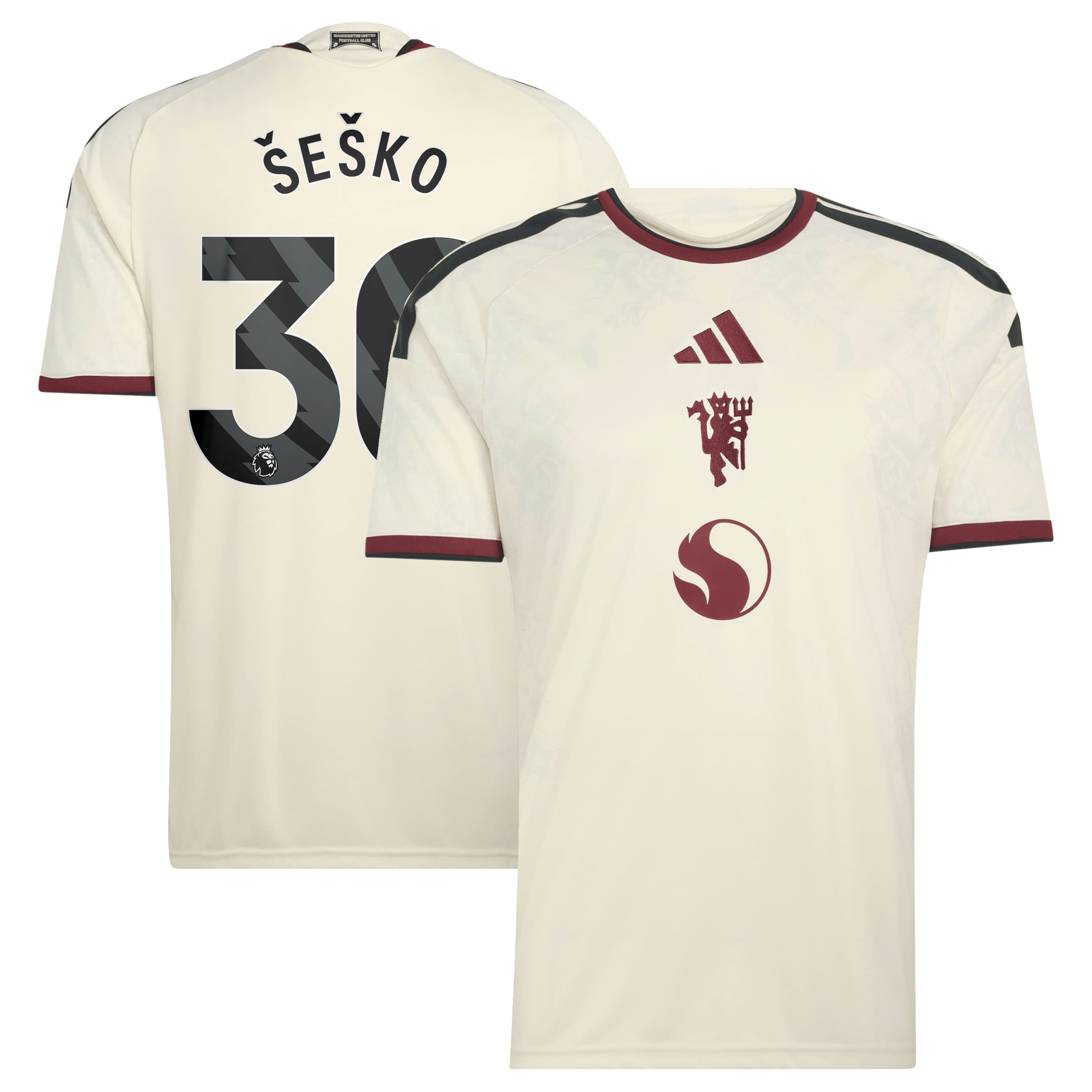 Manchester United adidas Third Shirt 2026-27 with Šeško 30 printing