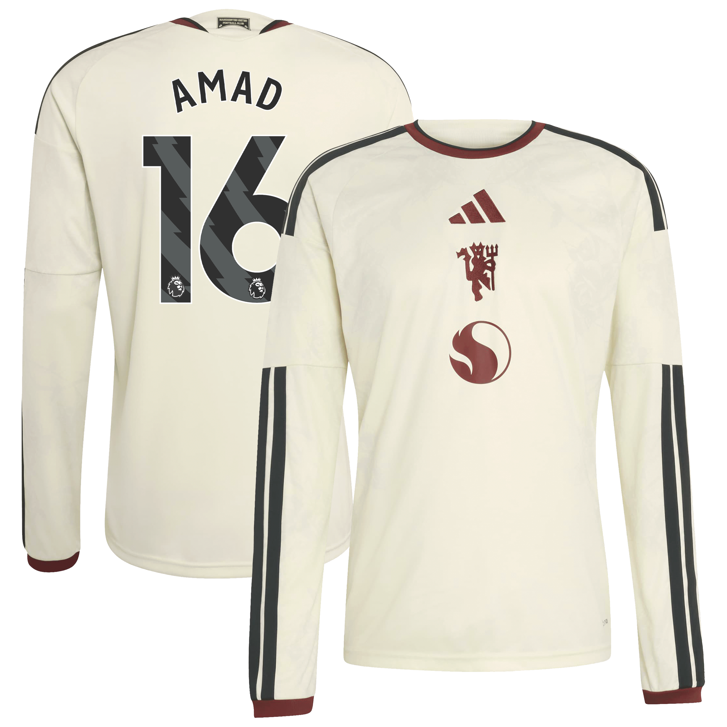 Manchester United adidas Third Shirt 2026-27 - Long Sleeve with Amad 16 printing