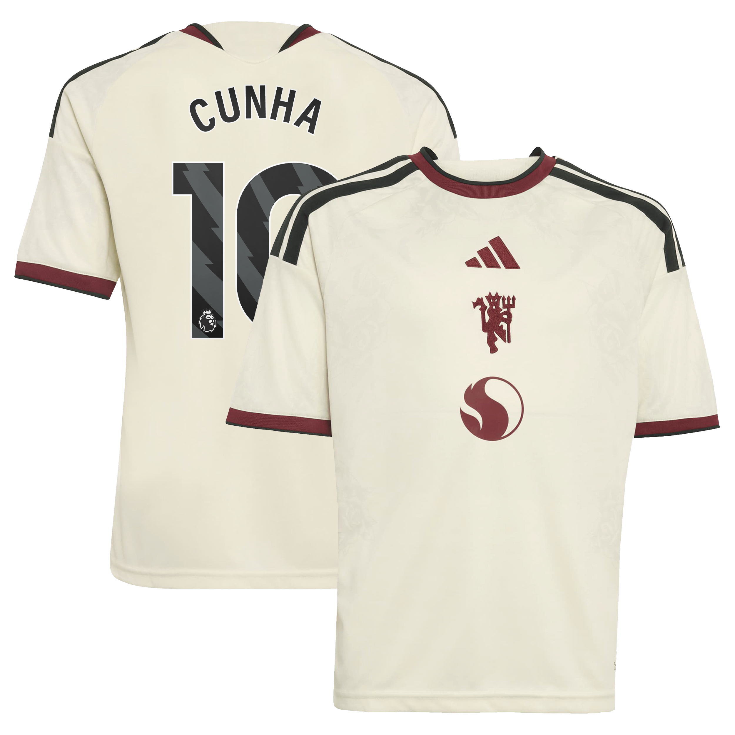 Manchester United adidas Third Shirt 2026-27 - Kids with Cunha 10 printing