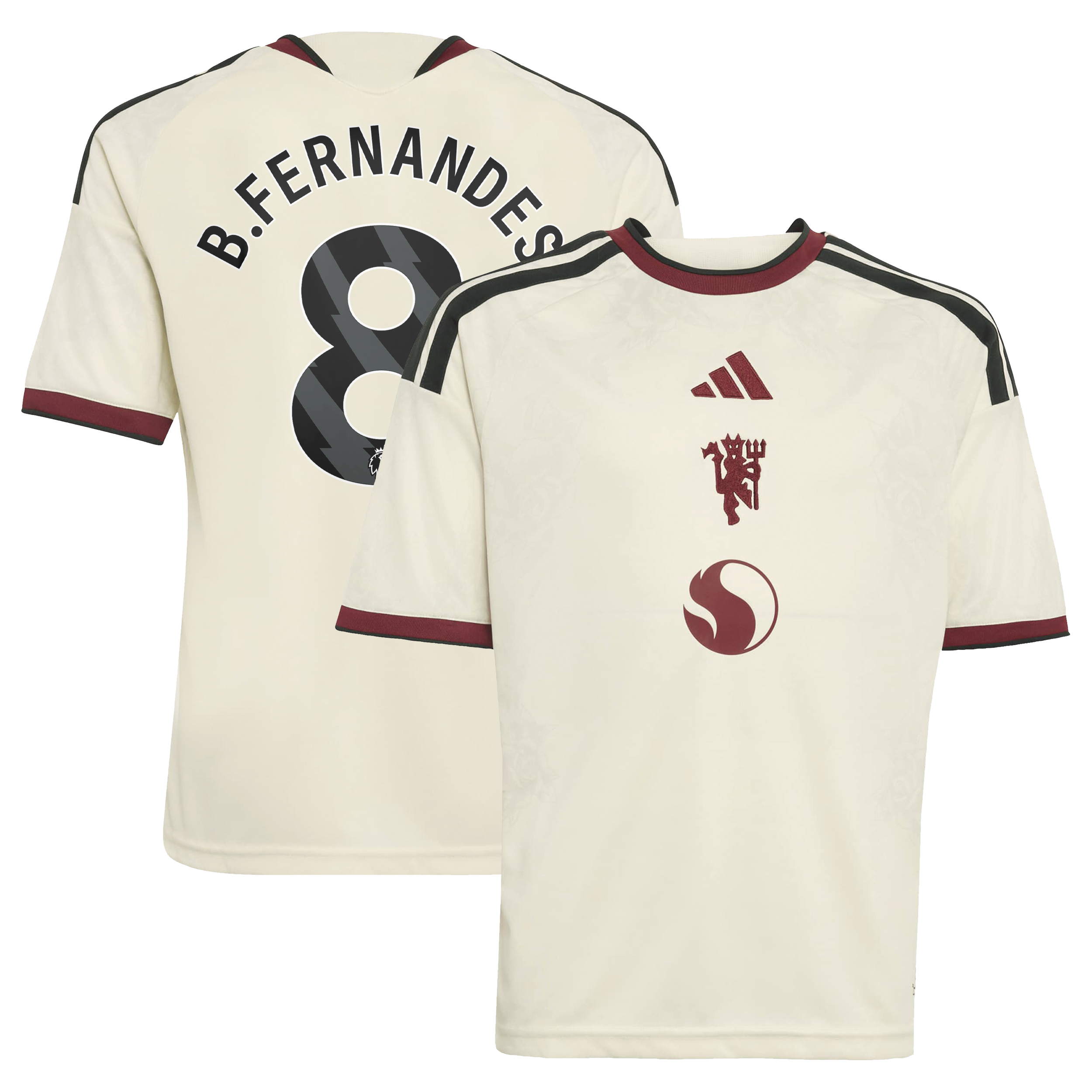 Manchester United adidas Third Shirt 2026-27 - Kids with B.Fernandes 8 printing, , rebel_hi-res