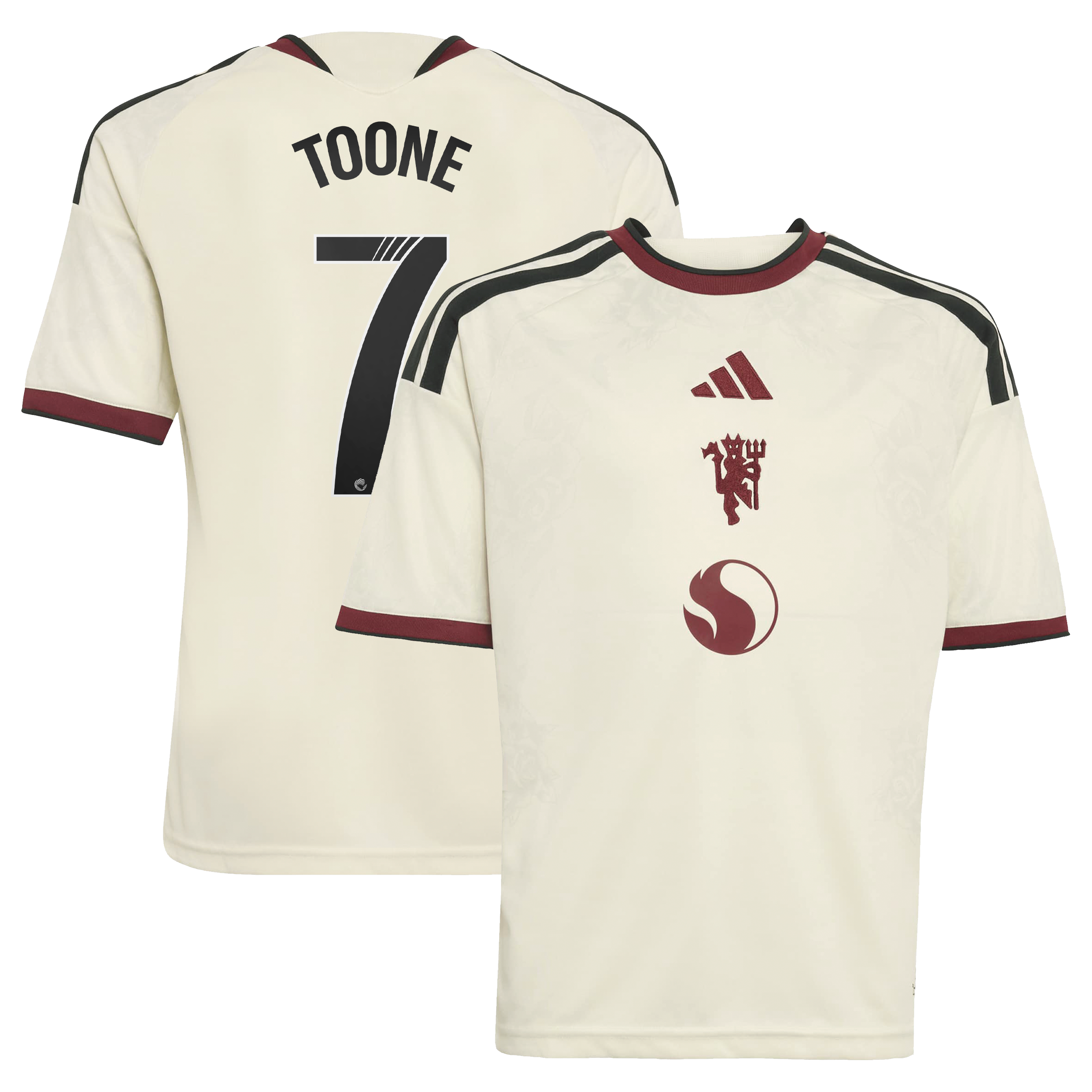 Manchester United adidas WSL Third Shirt 2026-27 - Kids with Toone 7 printing