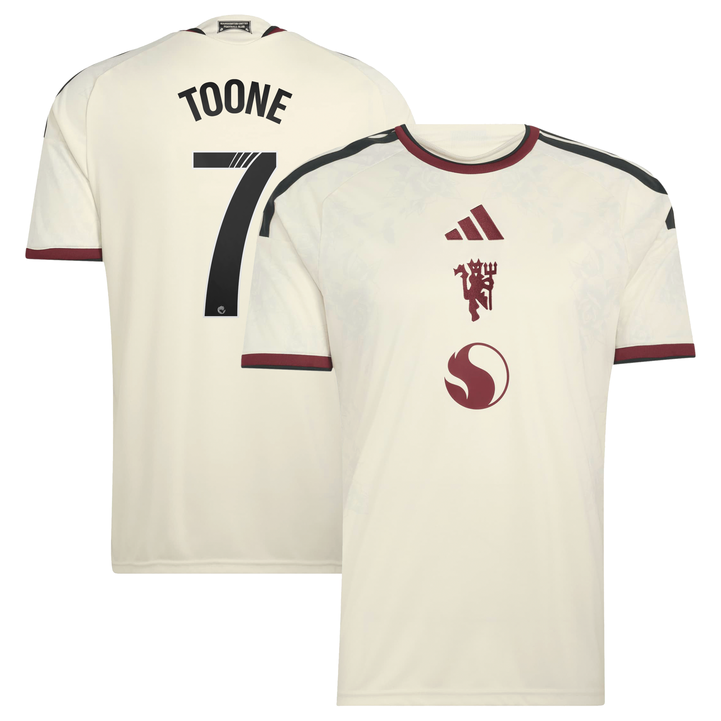 Manchester United adidas WSL Third Shirt 2026-27 with Toone 7 printing